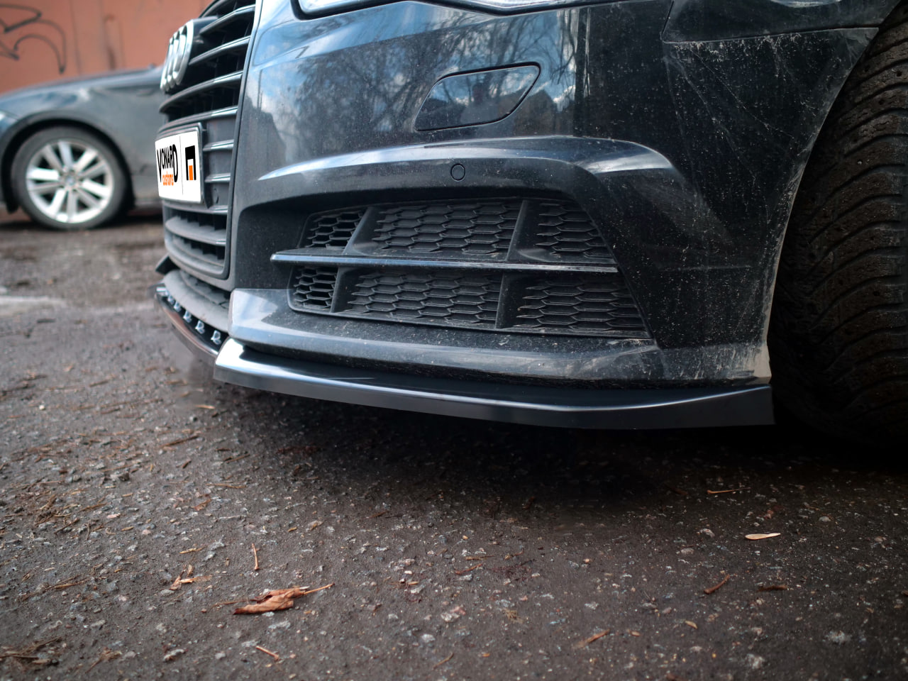 картинка Сплиттер переднего бампера Audi A6 S6 C7 S-line рест. - под покраску vonard customs 