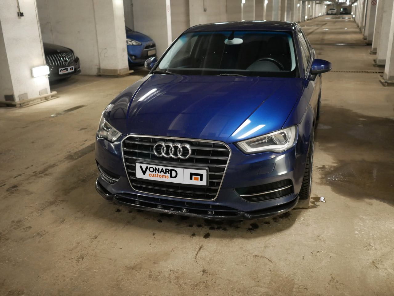 картинка Сплиттер переднего бампера Audi A3 8V vonard customs 