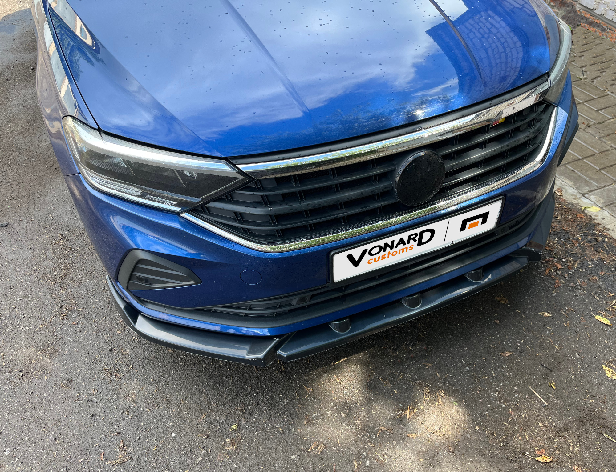 картинка Сплиттер переднего бампера VW Polo 6 liftback vonard customs 