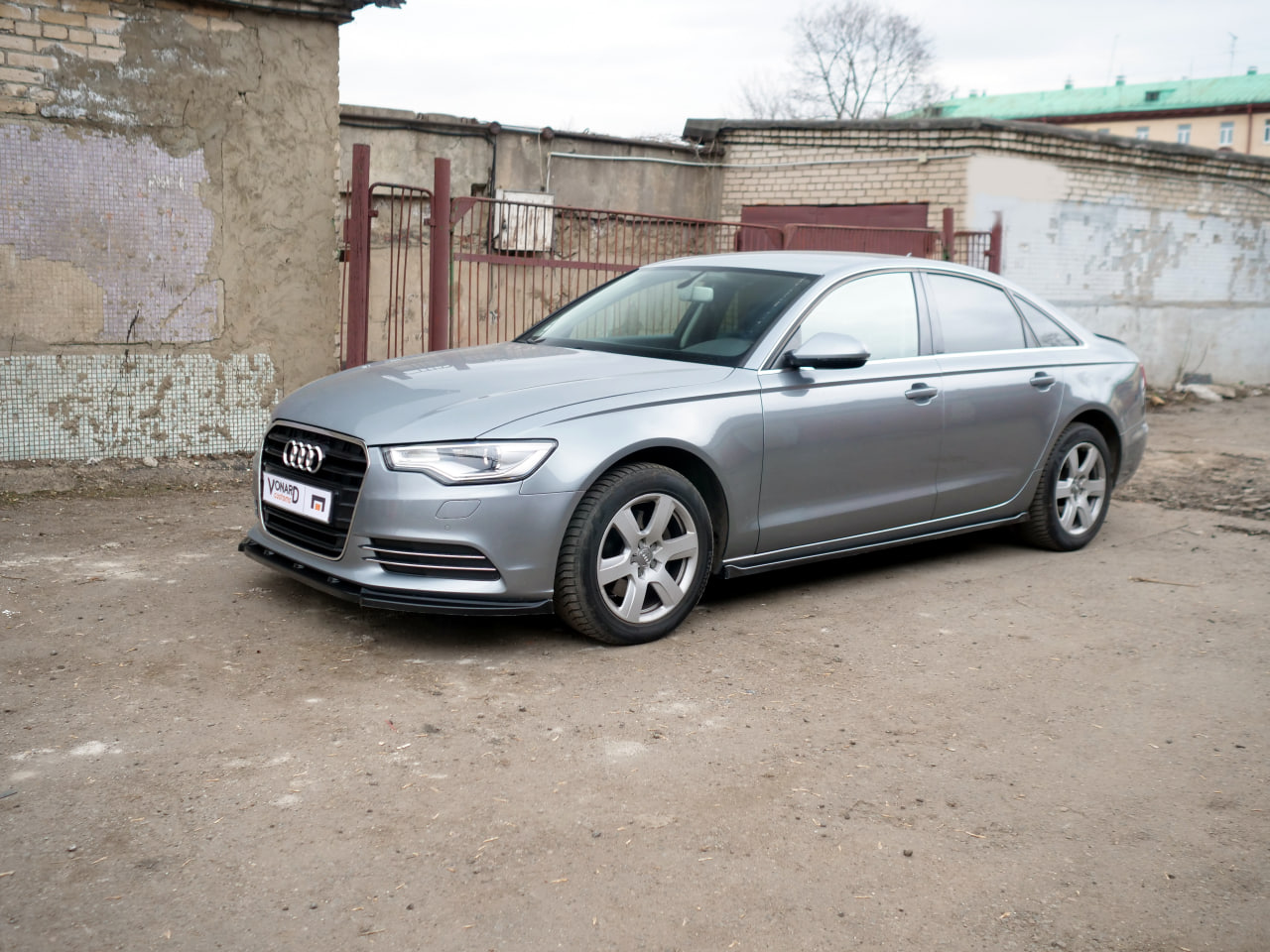 картинка Сплиттер переднего бампера Audi A6 C7 дорест. стандарт - под покраску vonard customs 