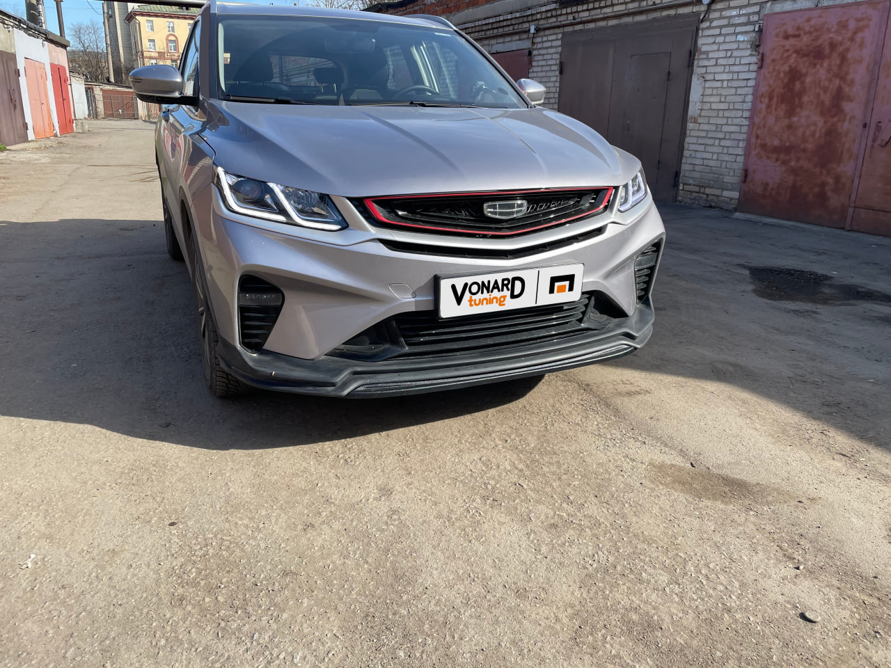 картинка Сплиттер (короткий) переднего бампера Geely Coolray 1 / Belgee X50 vonard customs 