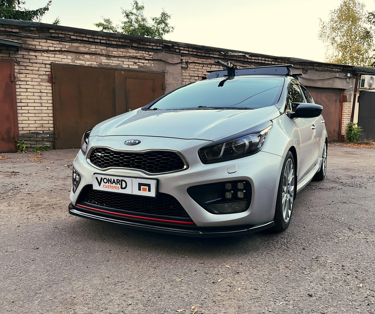 картинка Сплиттер переднего бампера Kia Ceed 2 GT vonard customs 