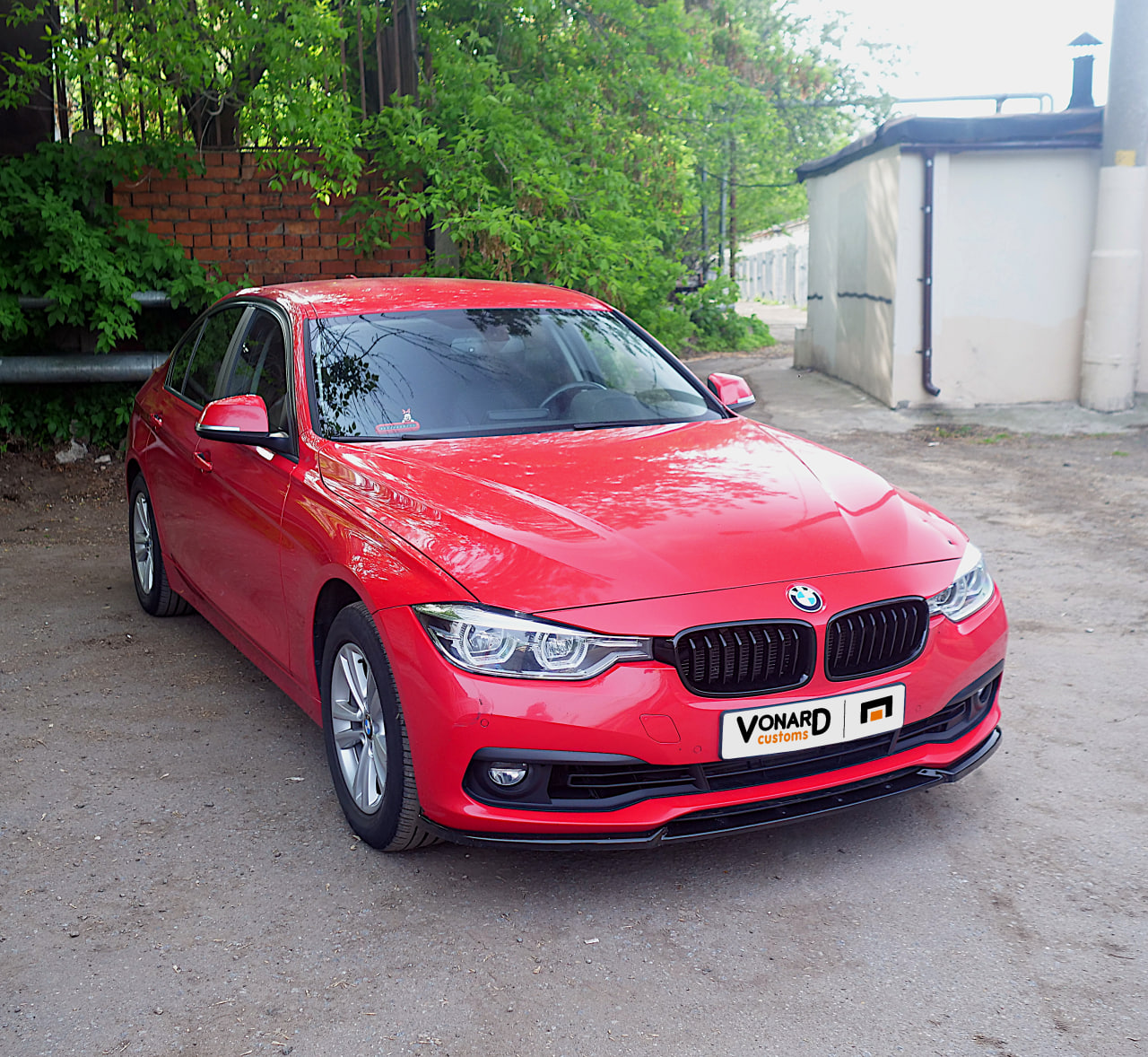 картинка Сплиттер переднего бампера BMW 3 F30 рест. - под покраску vonard customs 