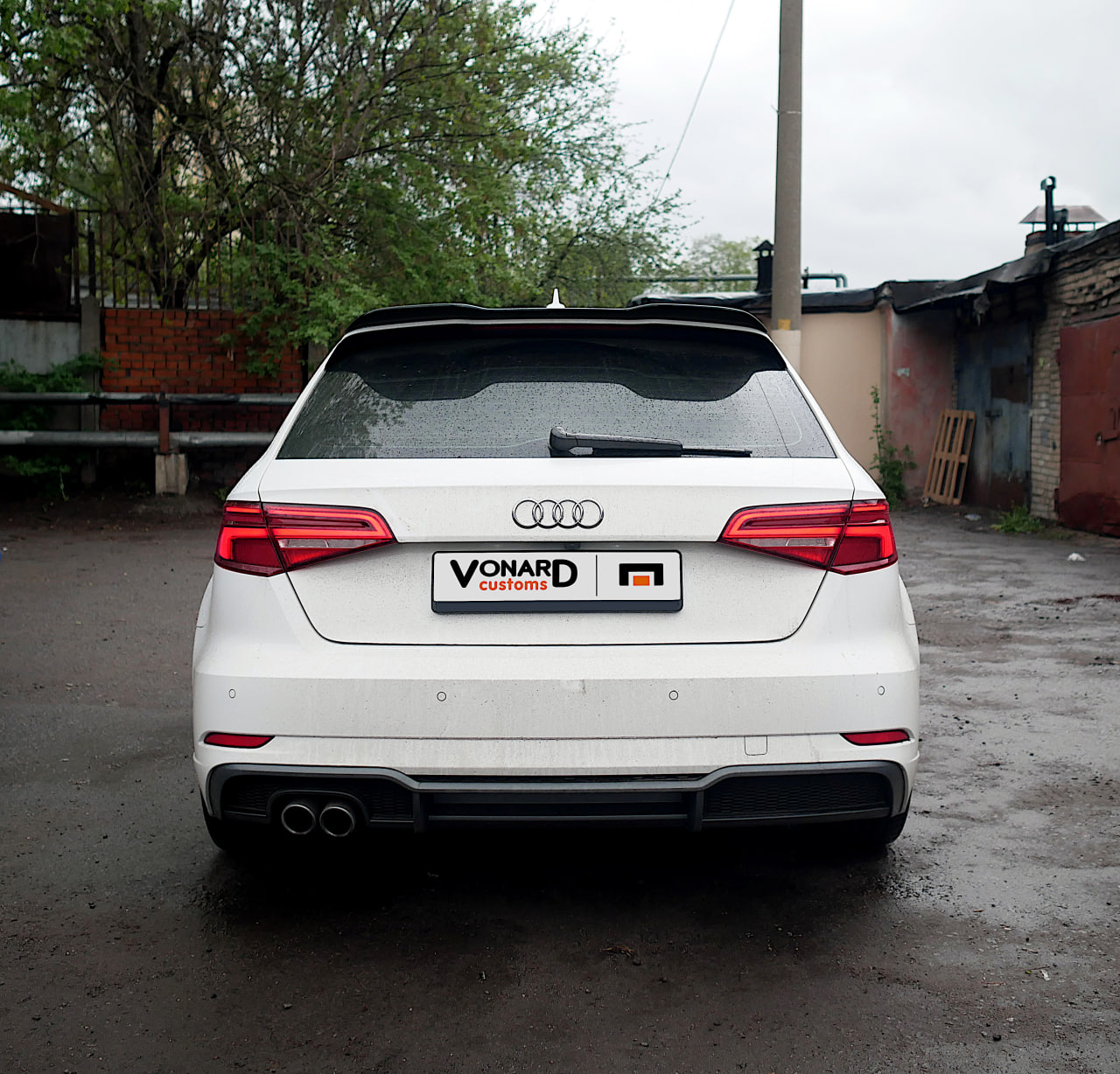 картинка Спойлер лезвие крышки багажника Audi A3 8V S-Line хэтчбек - под покраску vonard customs 