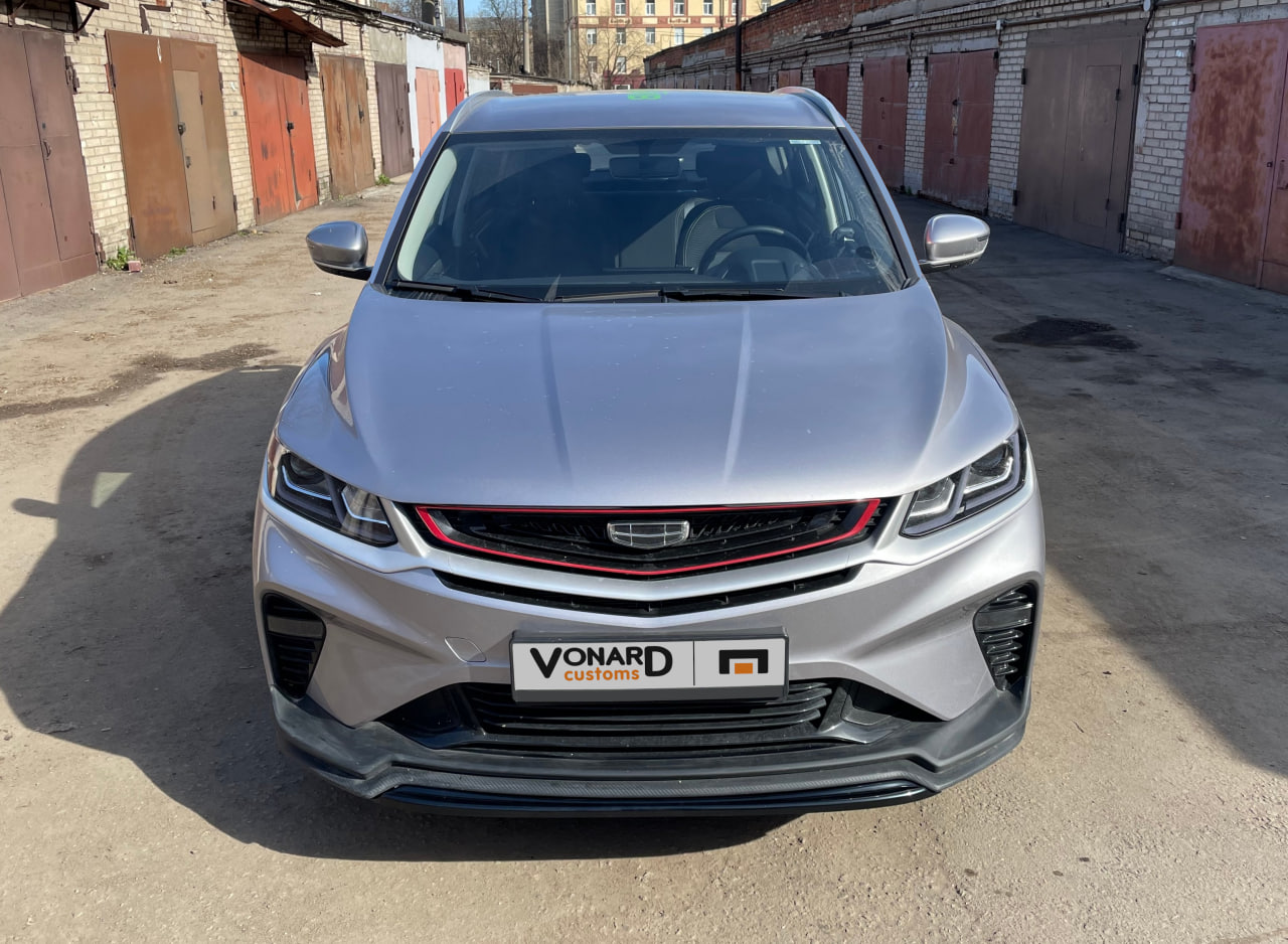 картинка Сплиттер (короткий) переднего бампера Geely Coolray 1 / Belgee X50 vonard customs 