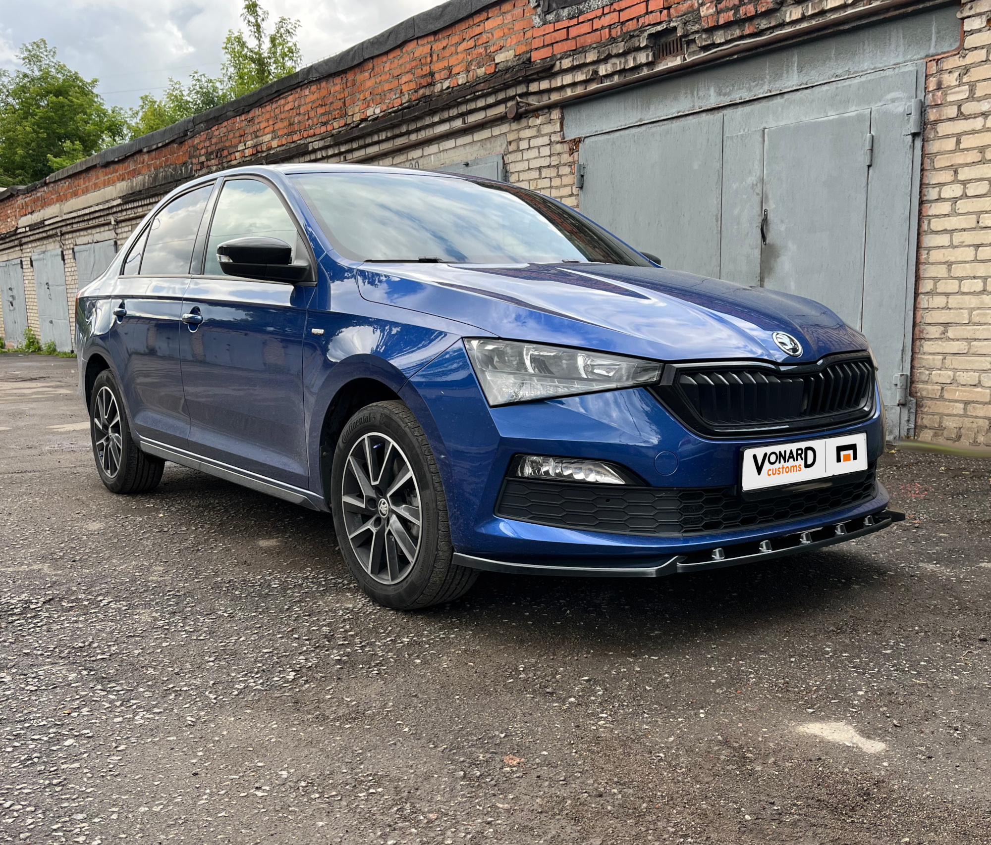 картинка Сплиттер переднего бампера Skoda Rapid 2 - под покраску vonard customs 