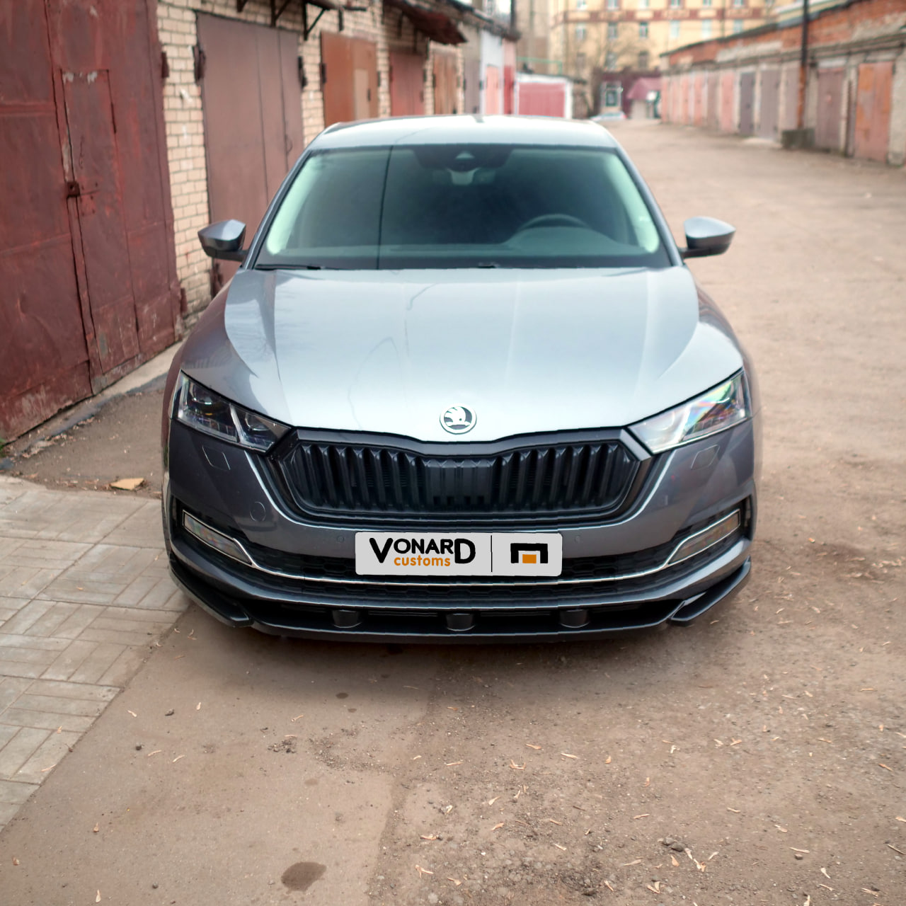 картинка Сплиттер переднего бампера Skoda Octavia 4 A8 - под покраску vonard customs 