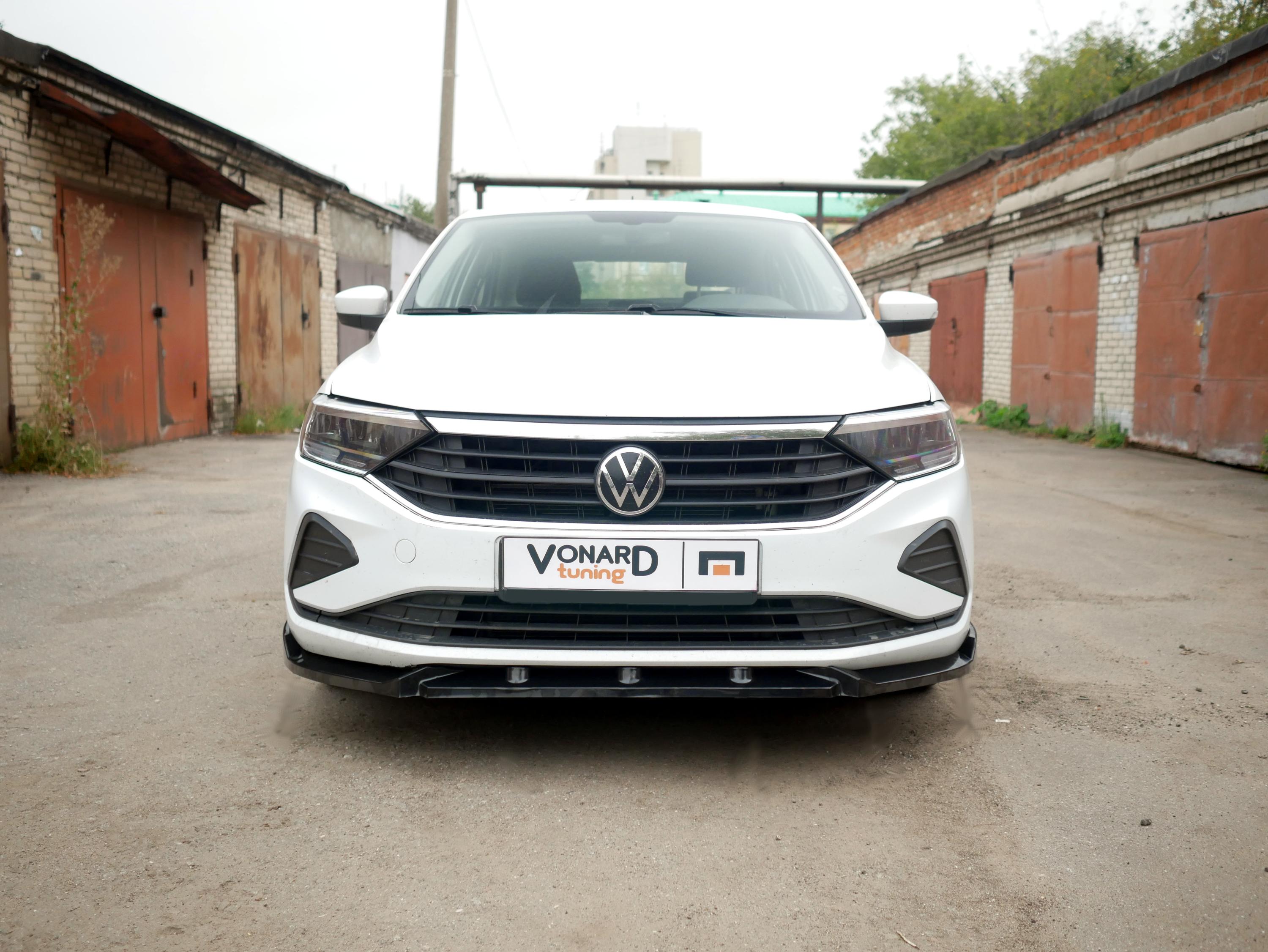 картинка Сплиттер переднего бампера VW Polo 6 liftback vonard customs 