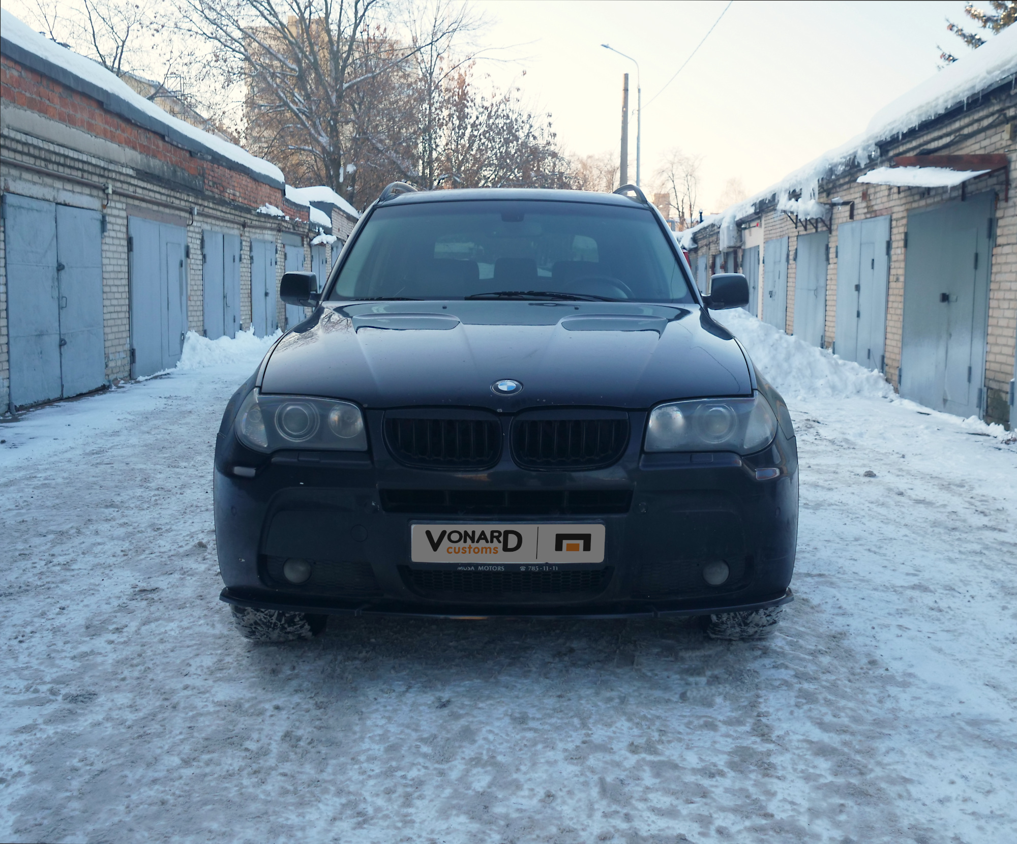 картинка Сплиттер переднего бампера BMW X3 E83 M-Pack vonard customs 