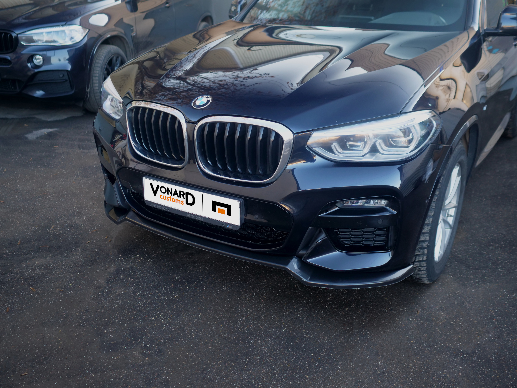 картинка Сплиттер переднего бампера BMW X3 G01 / X4 G02 M-Pack V2 vonard customs 