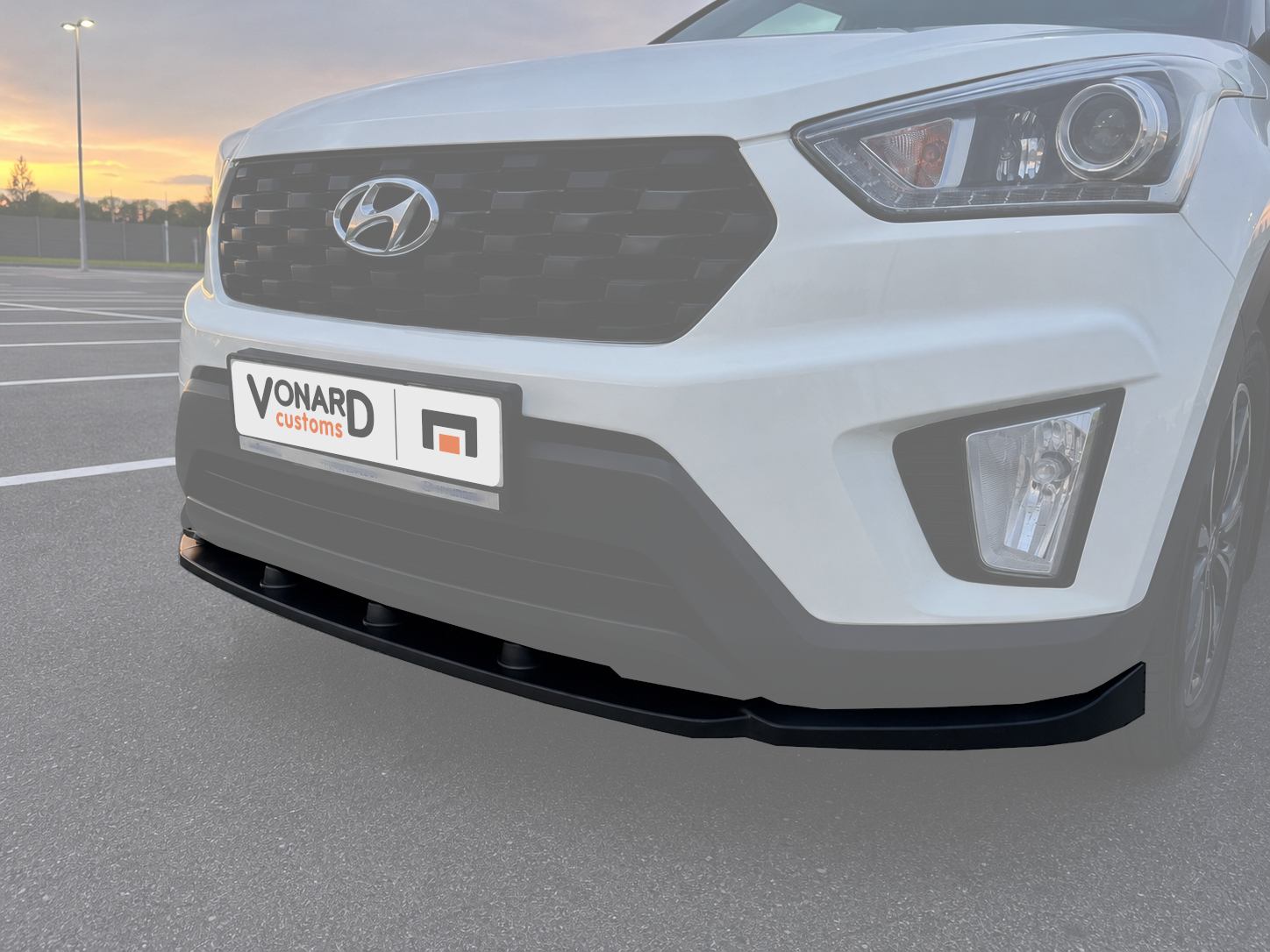 картинка Сплиттер переднего бампера Hyundai Creta 1 vonard customs 