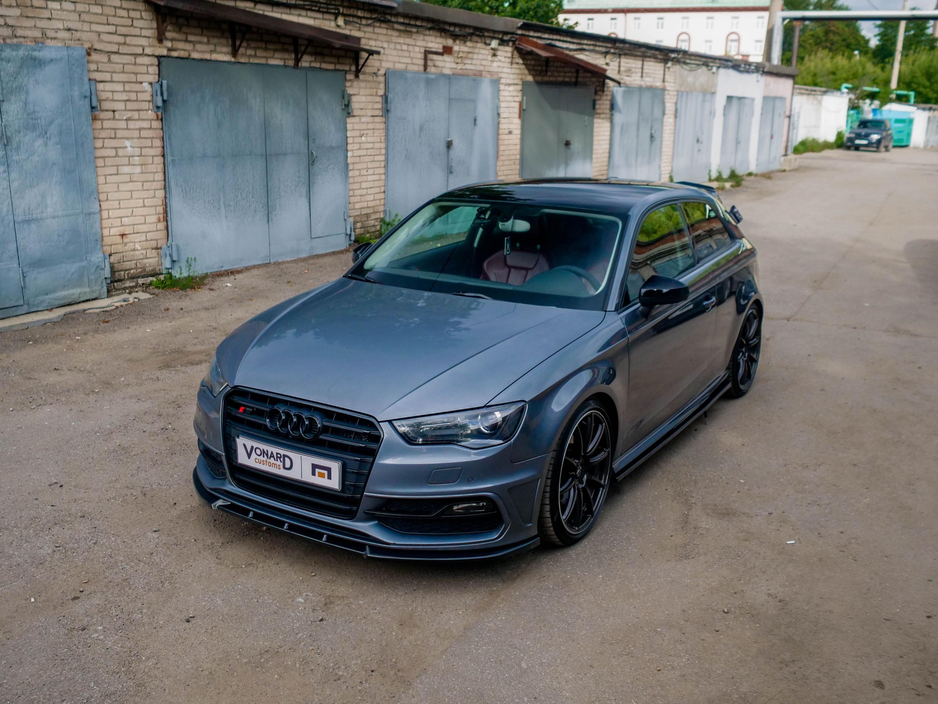 картинка Сплиттер переднего бампера Audi A3 S3 8V S-line Coupe vonard customs 