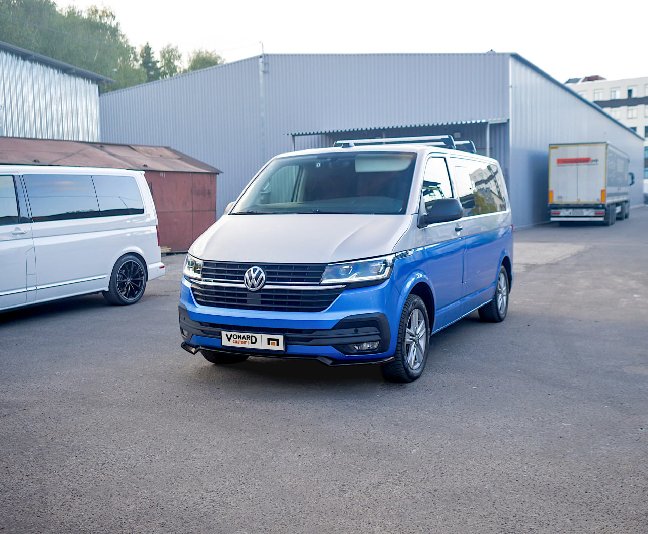 картинка Сплиттер переднего бампера VW T6.1 (прилегающий) (ver. 3) vonard customs 