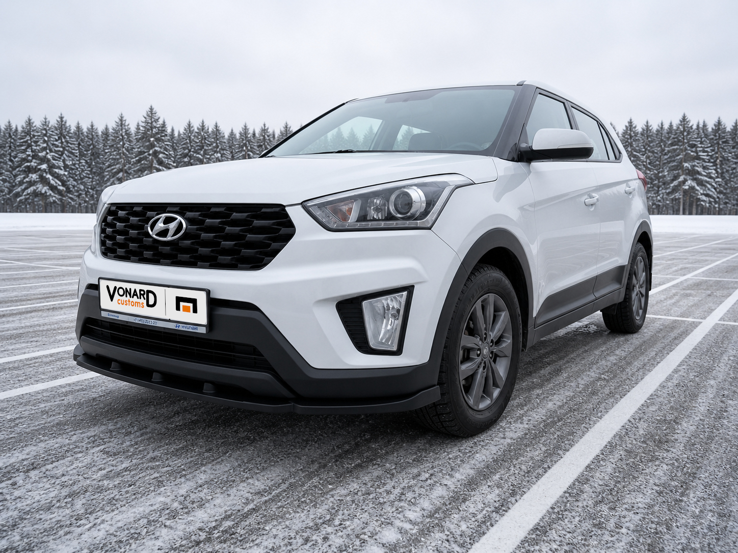 картинка Сплиттер переднего бампера Hyundai Creta 1 vonard customs 