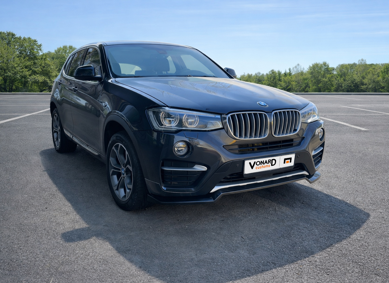 картинка Сплиттер переднего бампера BMW X4 F26 - черный глянец vonard customs 
