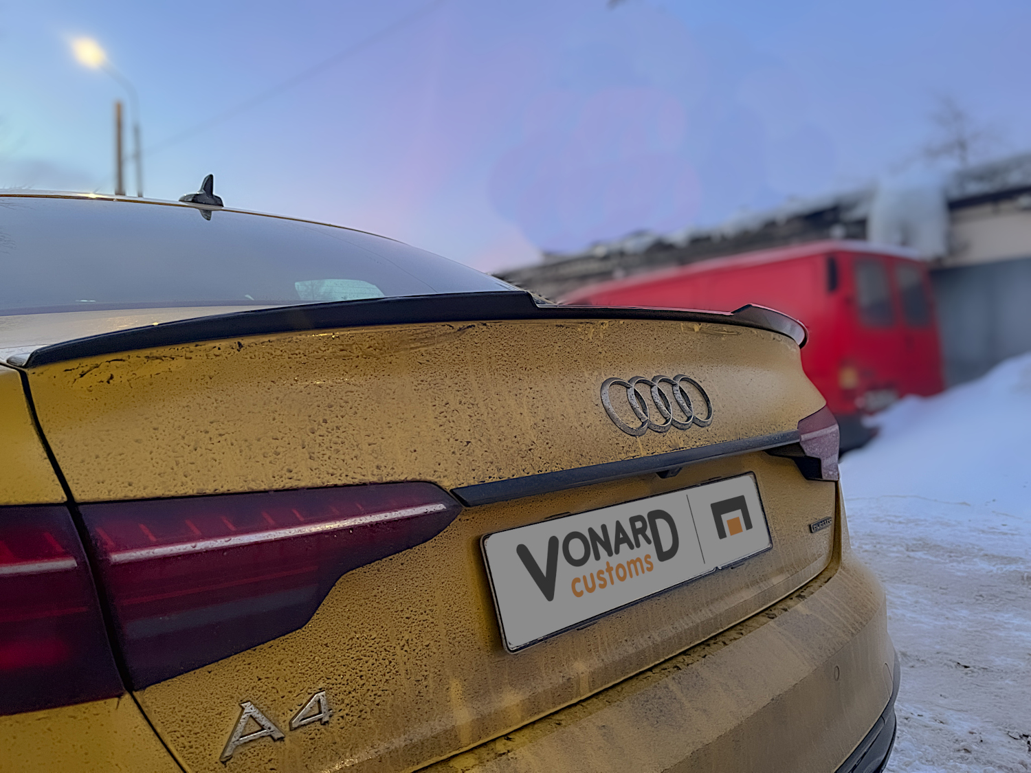 картинка Спойлер лезвие крышки багажника Audi A4 B9 V2 - под покракску vonard customs 