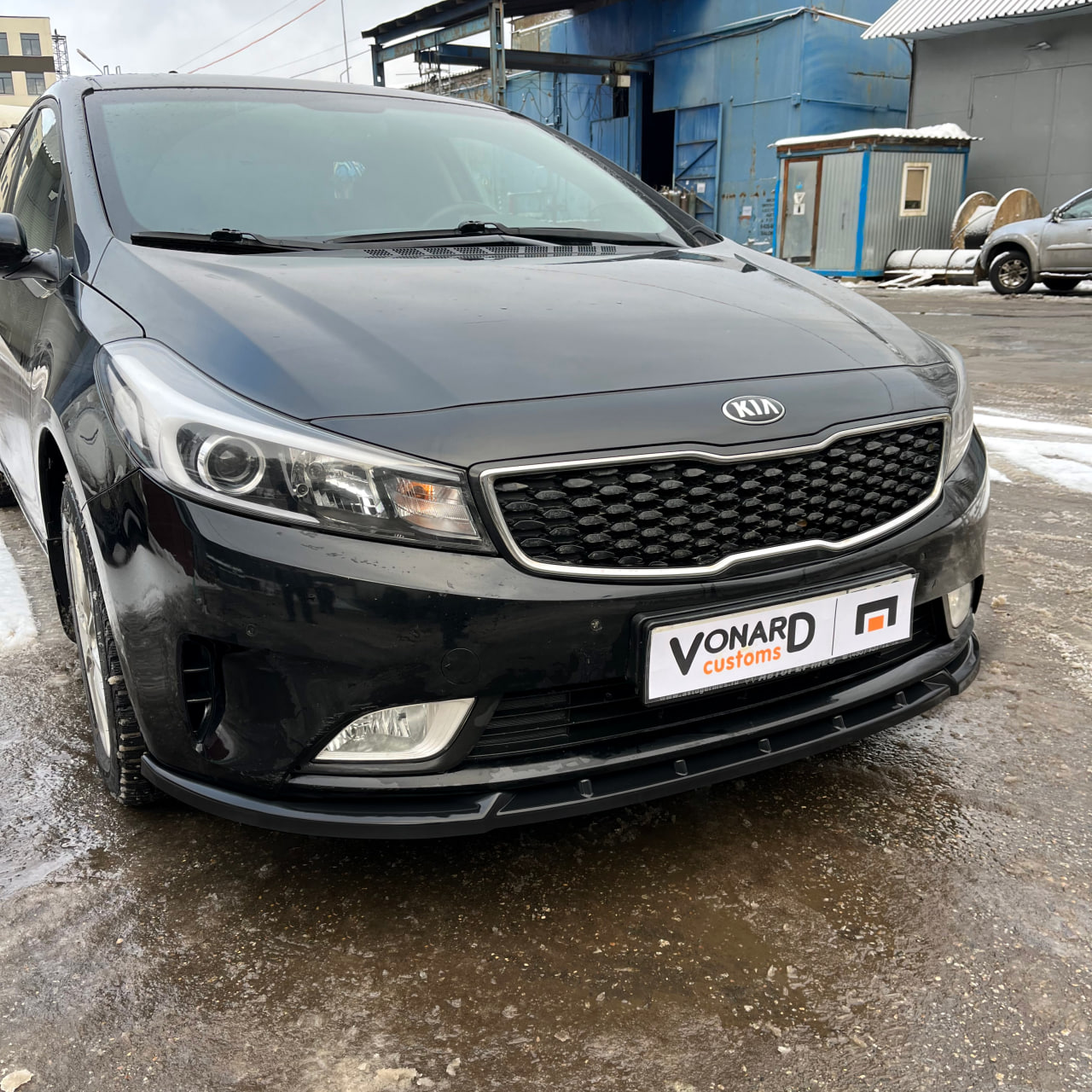 картинка Сплиттер переднего бампера Kia Cerato 3 рест. vonard customs 