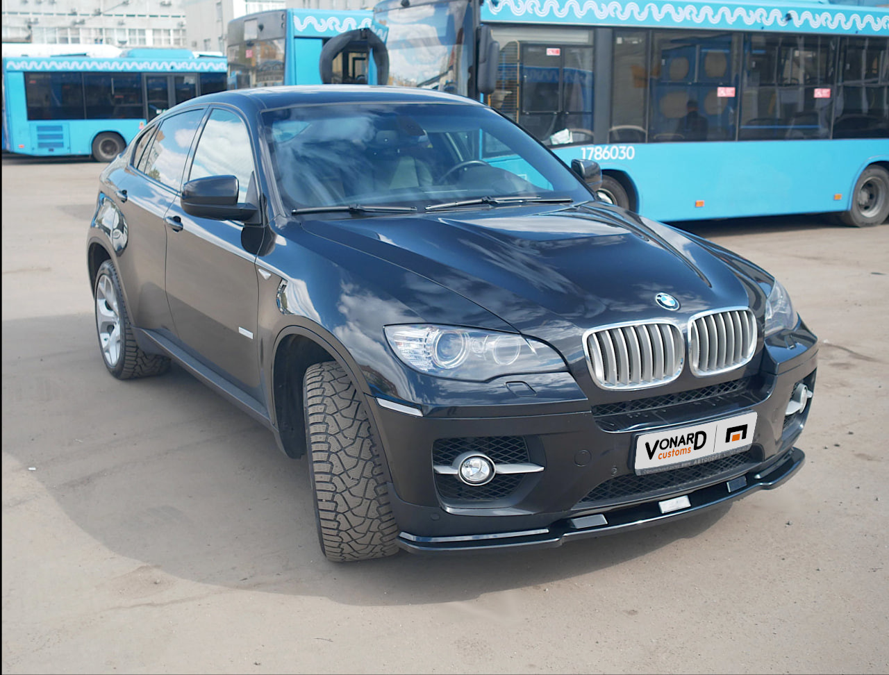 картинка Сплиттер переднего бампера BMW X6 E71 - под покраску vonard customs 