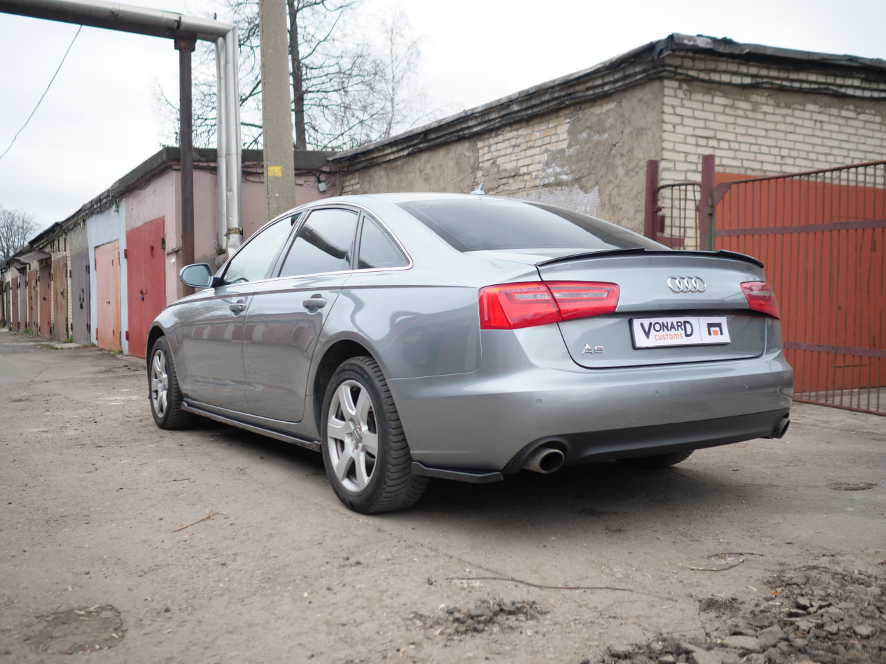 картинка Лезвия под пороги Audi A6 C7 дорест. стандарт vonard customs 