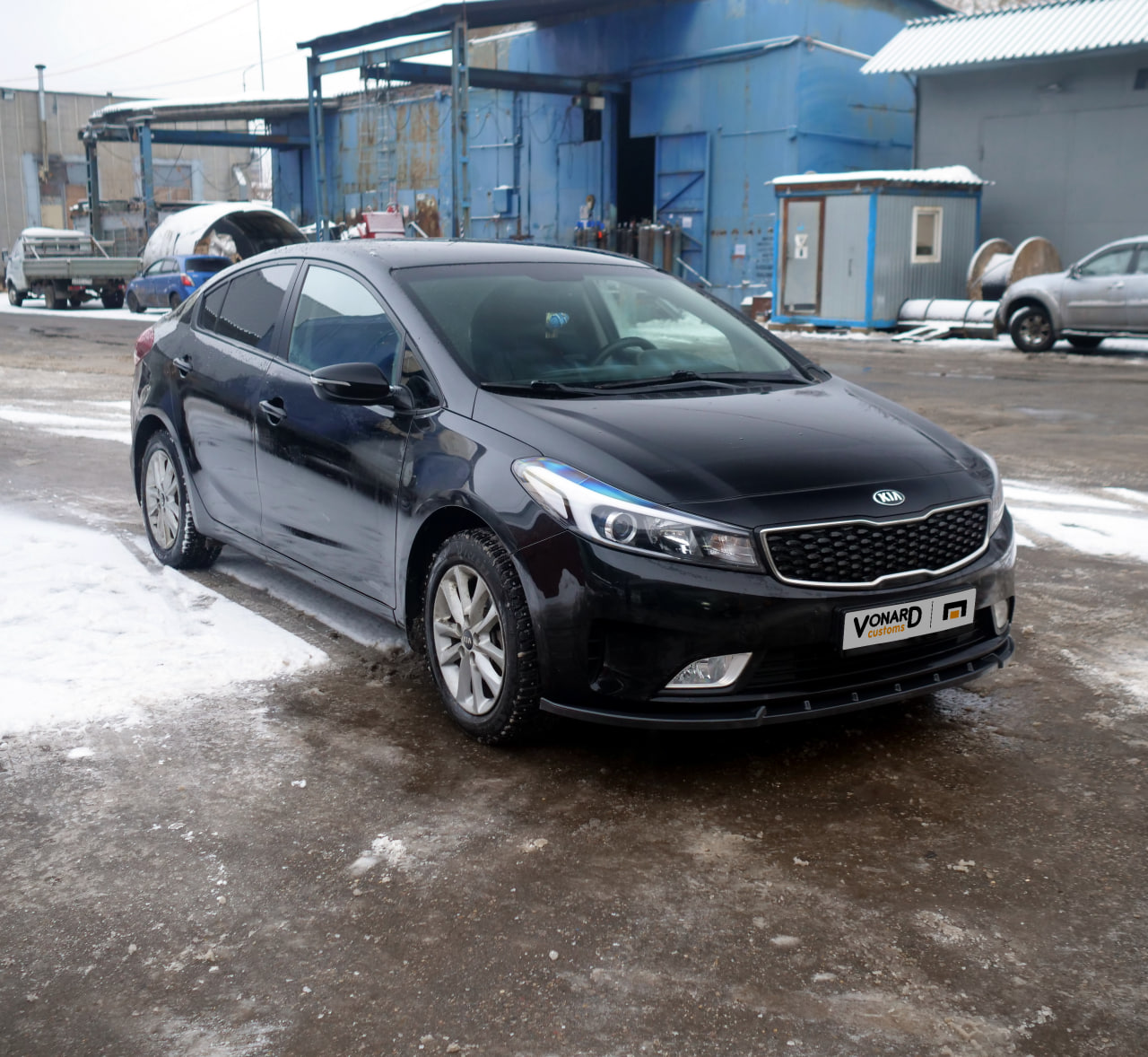 картинка Сплиттер переднего бампера Kia Cerato 3 рест - под покраску vonard customs 
