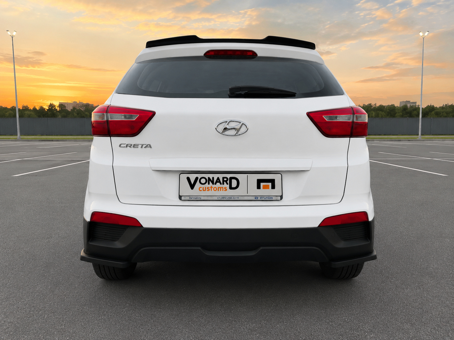 картинка Сплиттеры заднего бампера Hyundai Creta 1 - под покраску vonard customs 