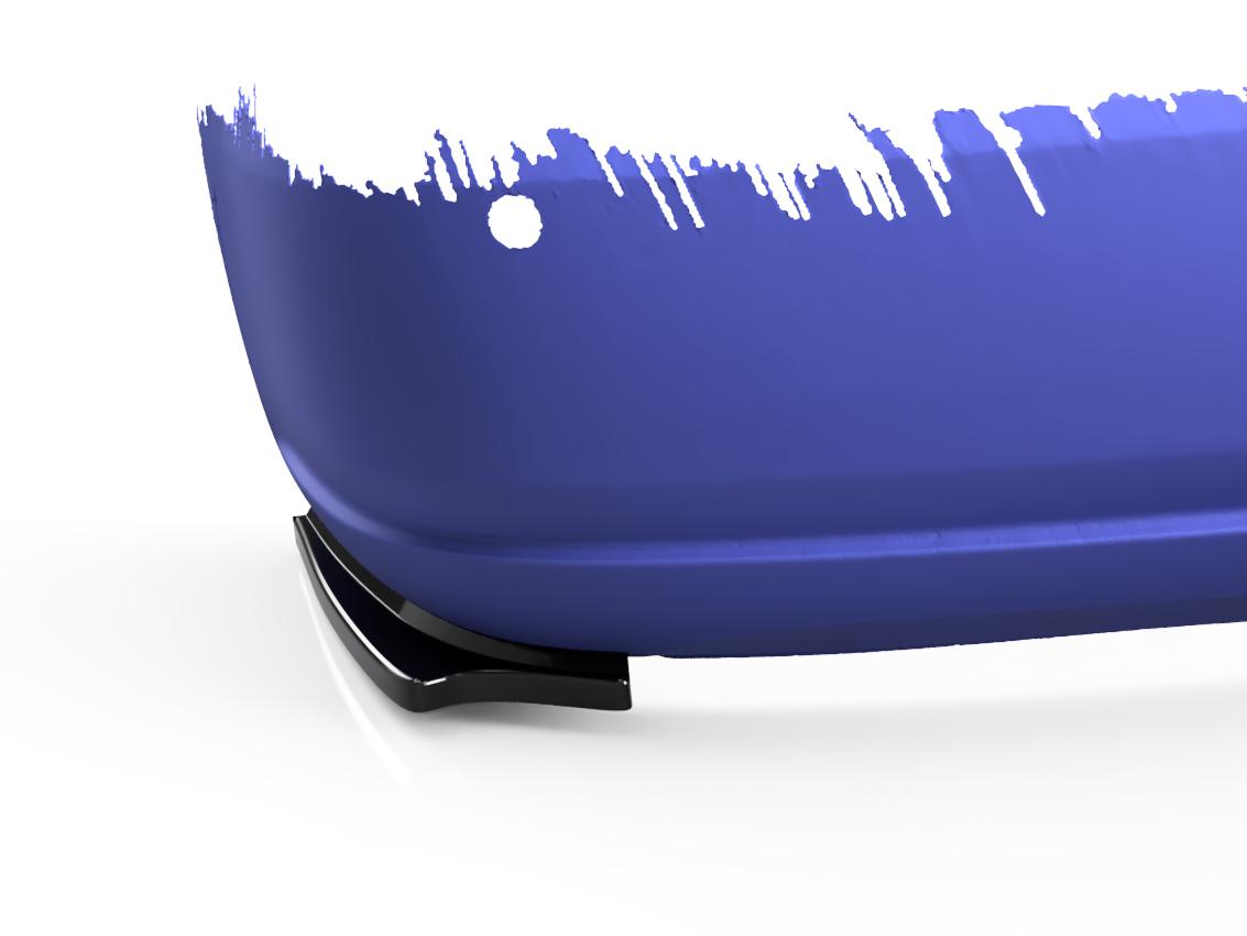 картинка Сплиттеры заднего бампера VW Polo 5 седан (lim) - текстура vonard customs 