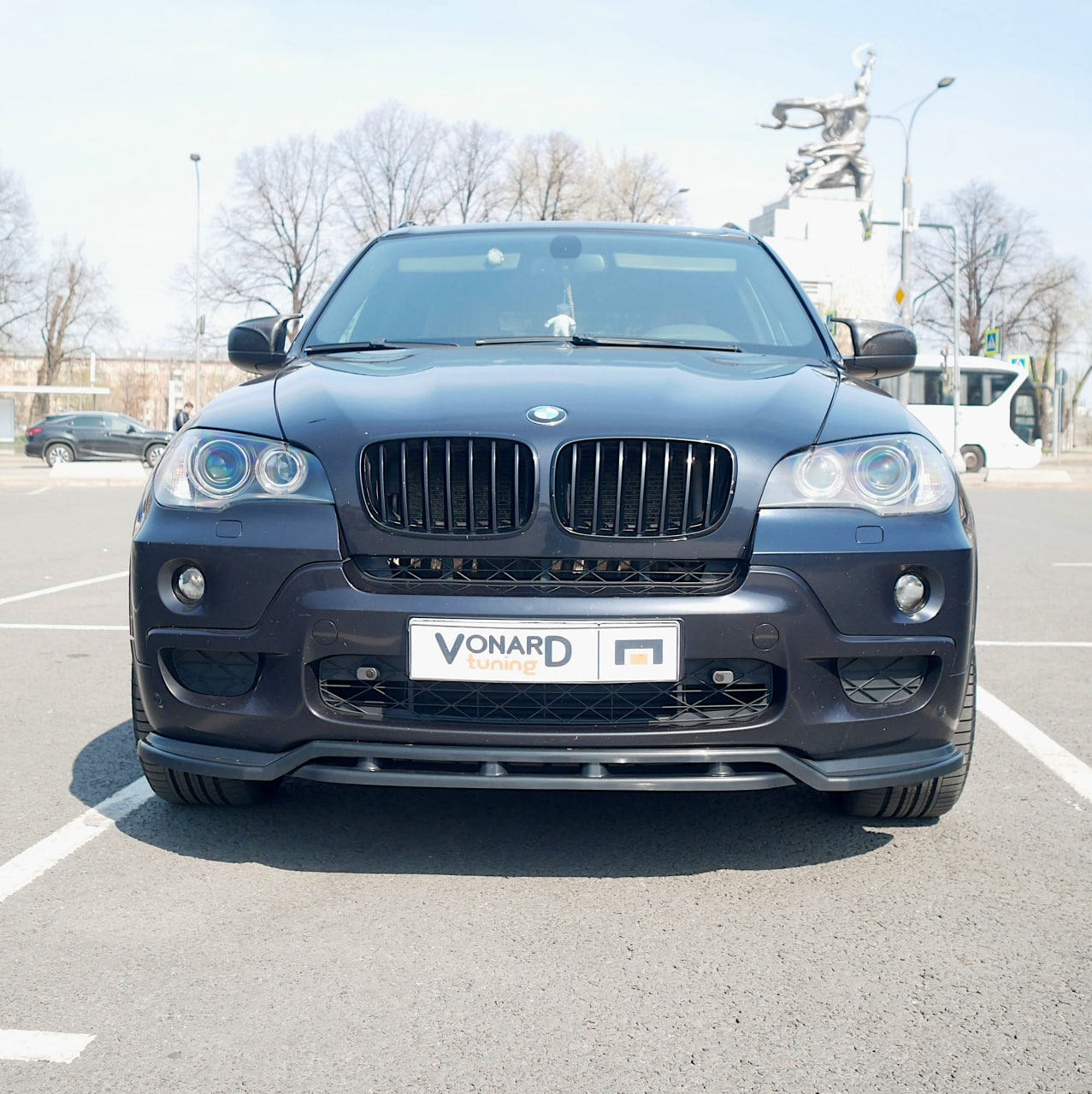 картинка Сплиттер переднего бампера BMW X5 E70 M-Pack (двойной) vonard customs 