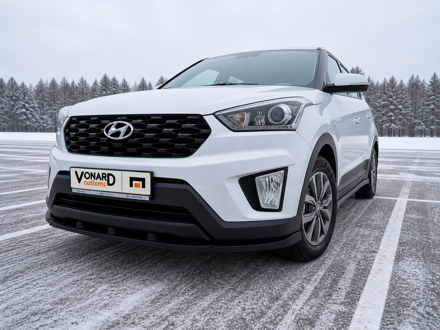 картинка Сплиттер переднего бампера Hyundai Creta 1 vonard customs 
