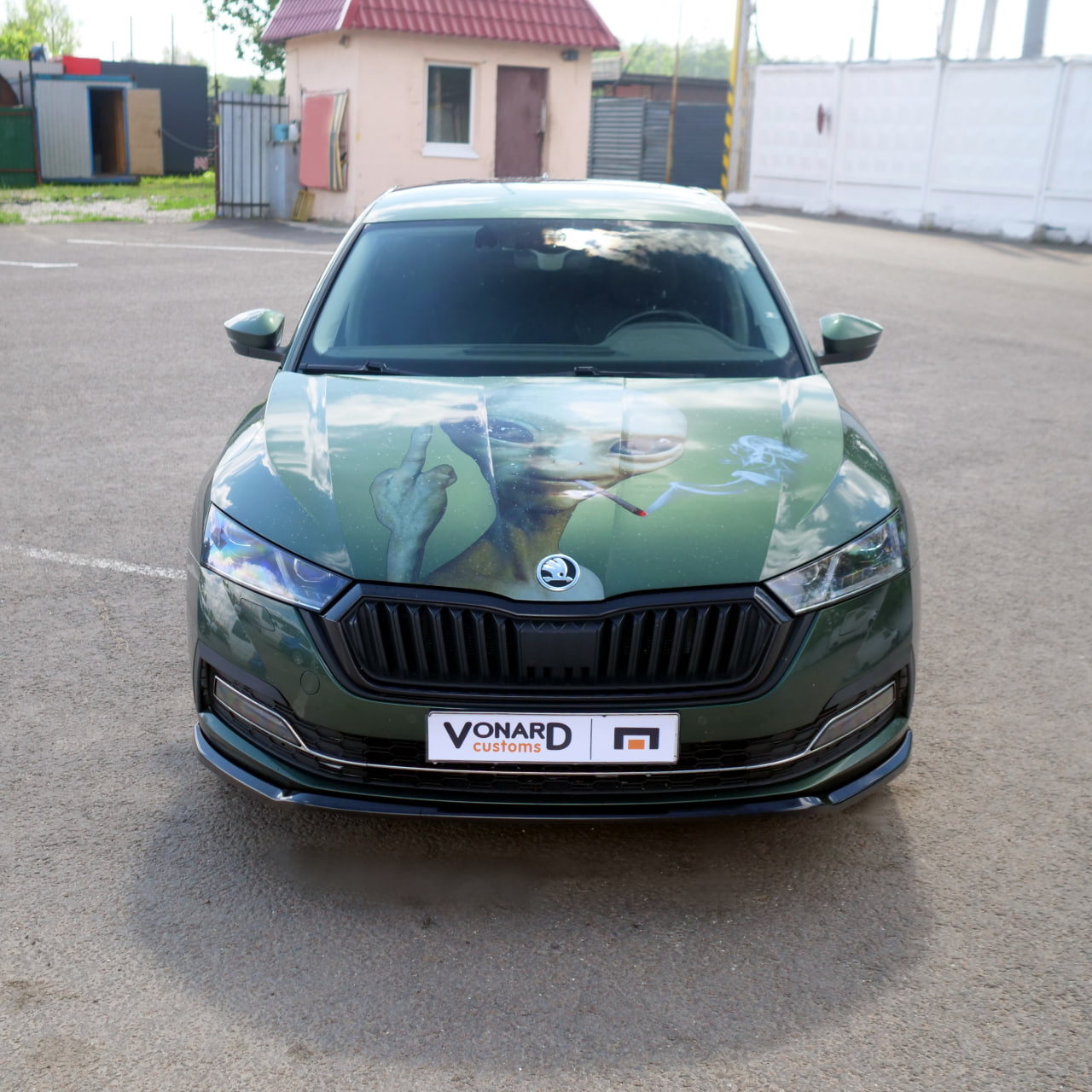 картинка Сплиттер переднего бампера Skoda Octavia 4 A8 V3 (прилегающий) - под покраску vonard customs 