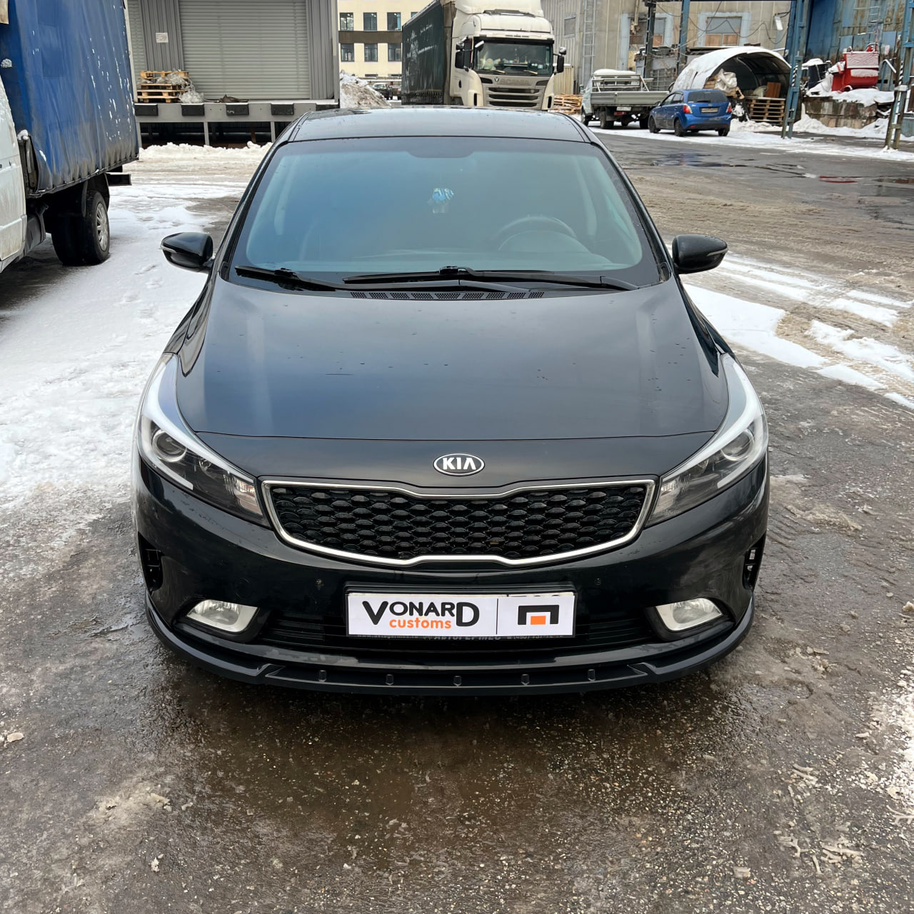 картинка Сплиттер переднего бампера Kia Cerato 3 рест. vonard customs 