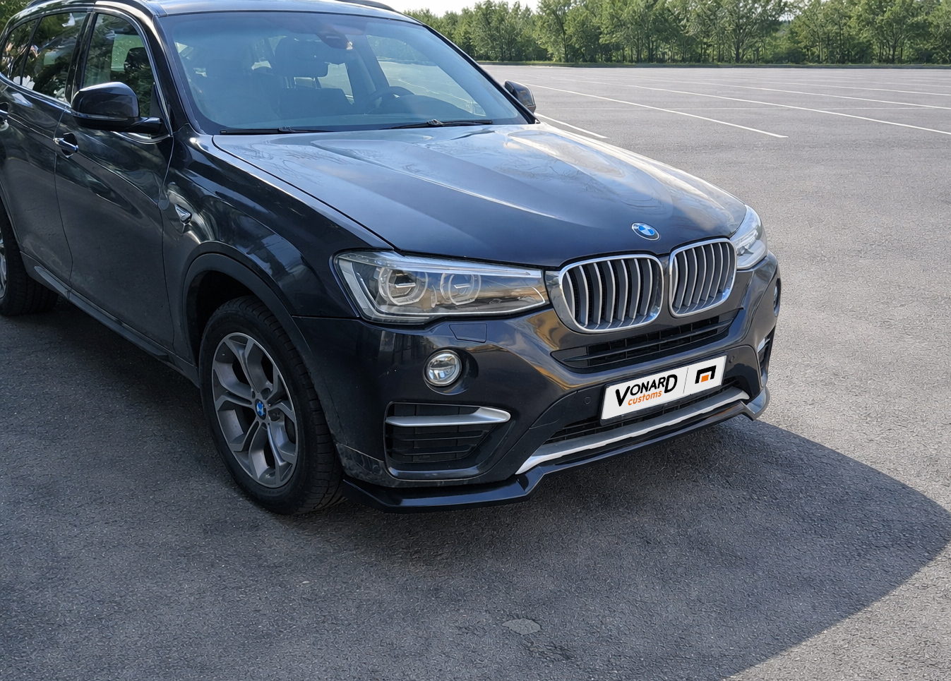 картинка Сплиттер переднего бампера BMW X4 F26 - черный глянец vonard customs 