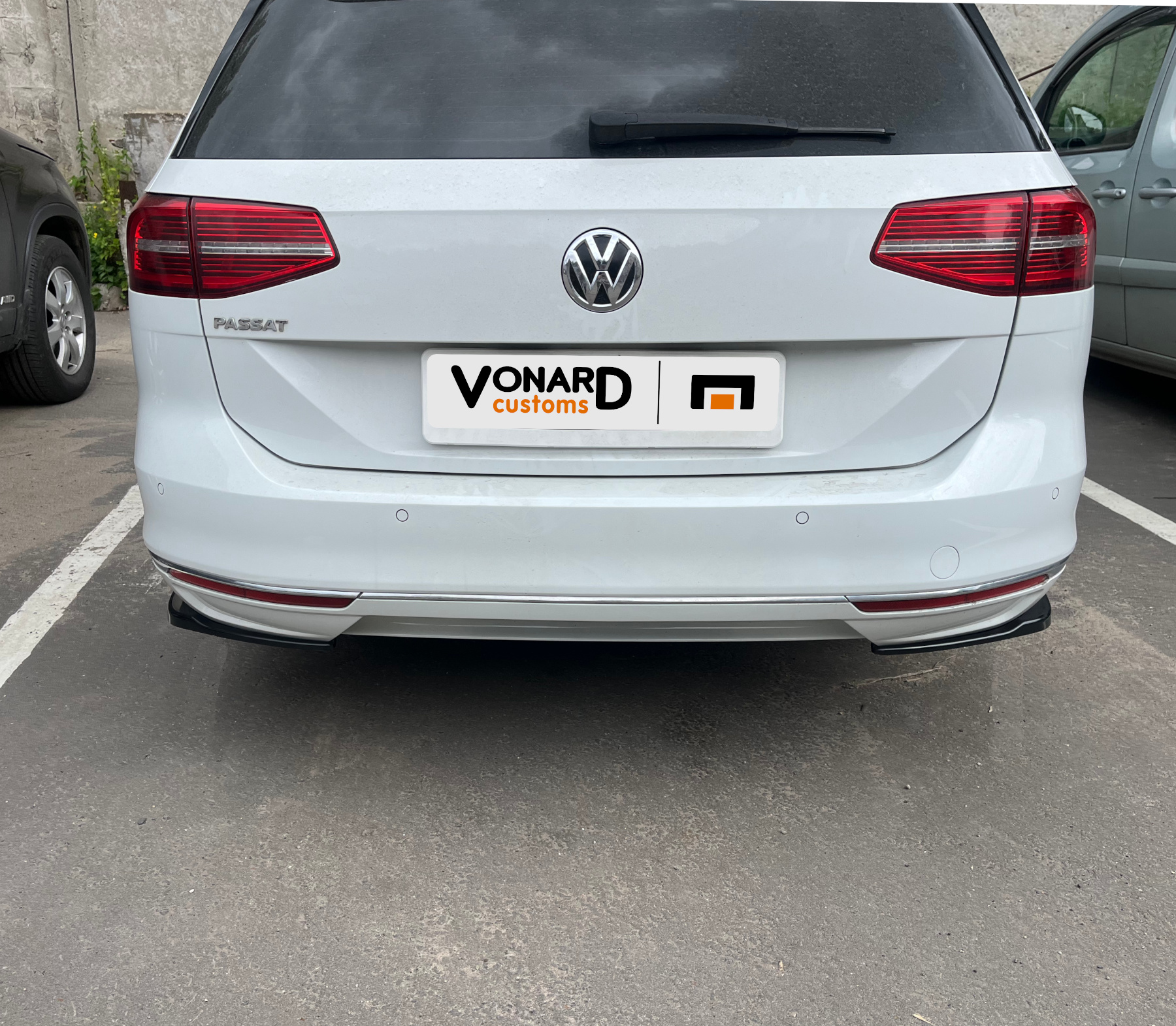 картинка Сплиттеры заднего бампера VW Passat B8 - под покраску vonard customs 