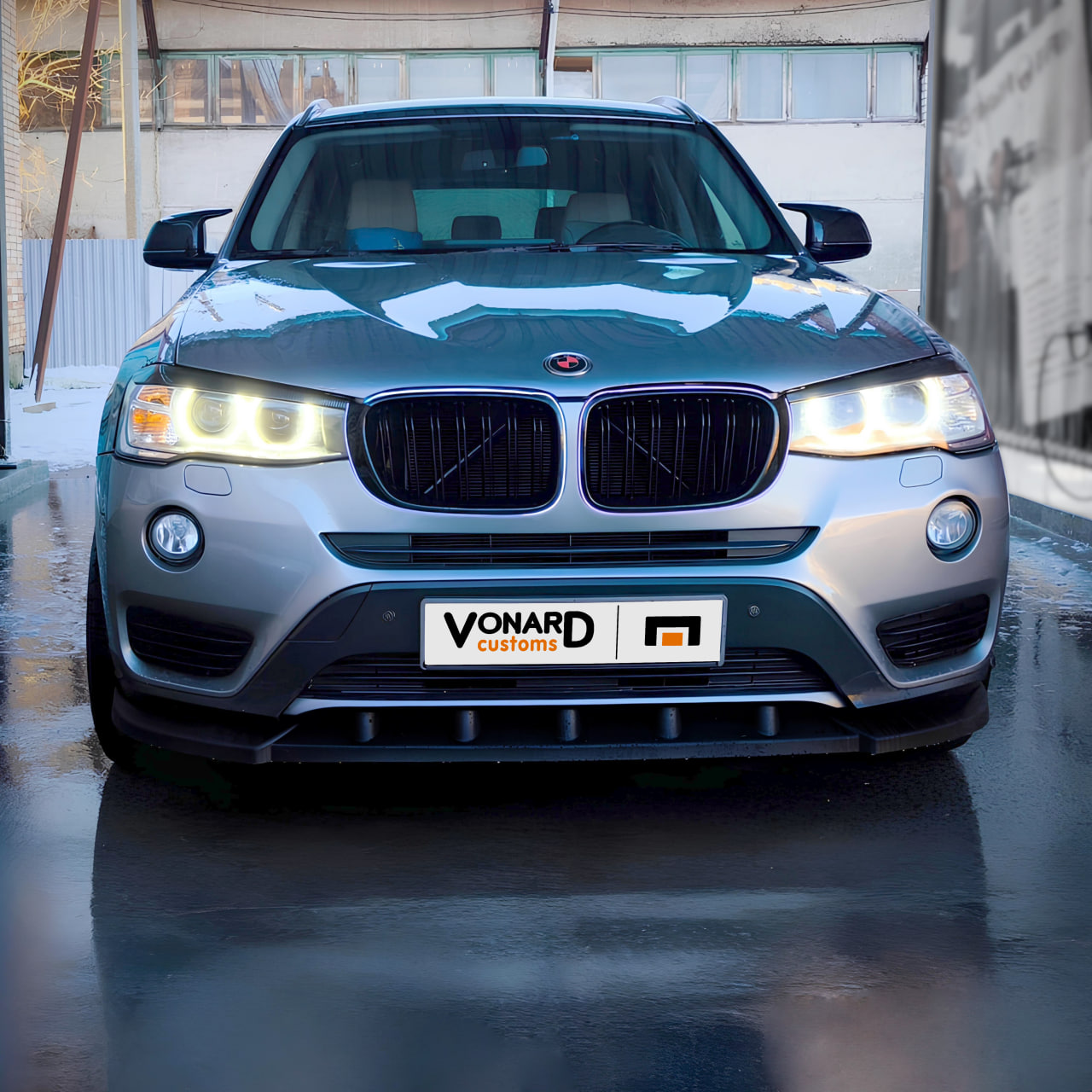 картинка Сплиттер переднего бампера BMW X3 F25 рест. стандарт - под покраску vonard customs 