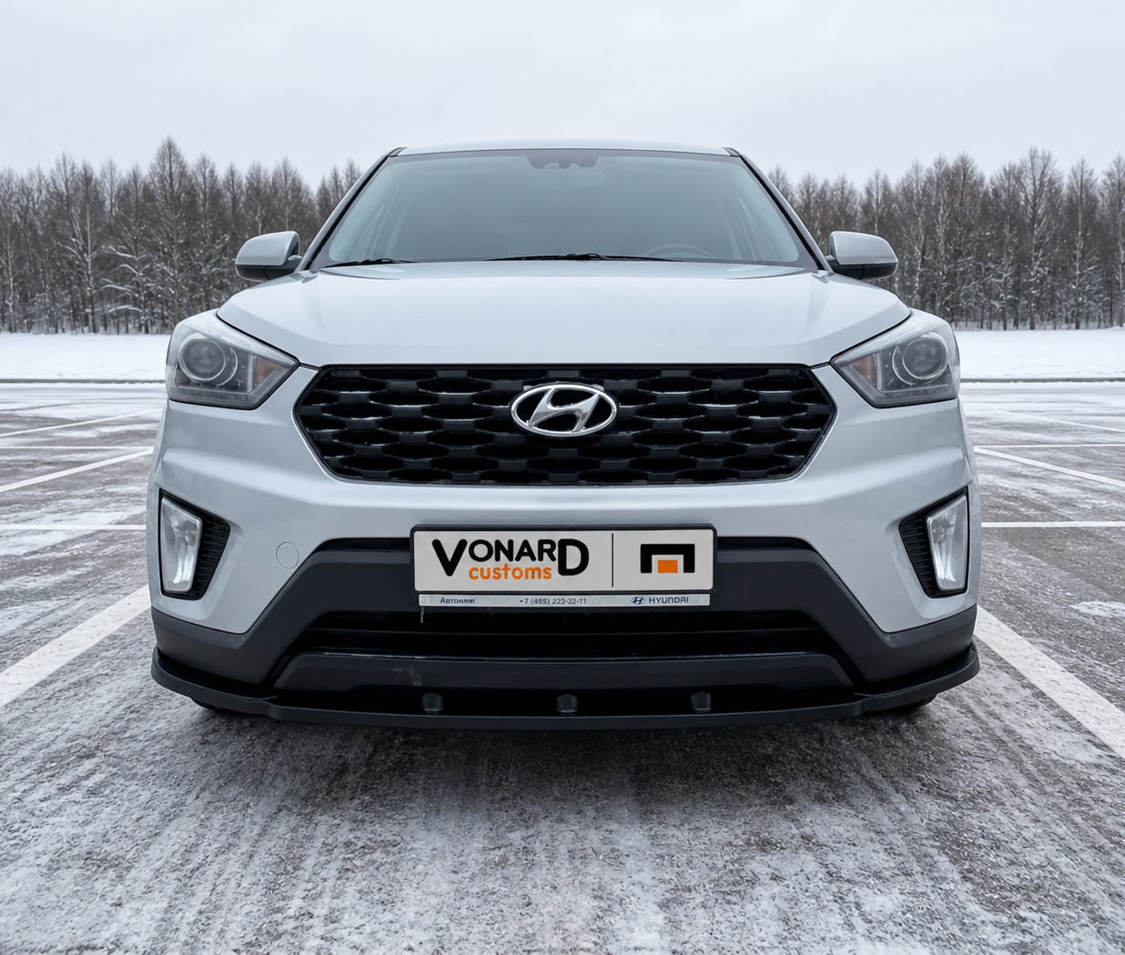 картинка Сплиттер переднего бампера Hyundai Creta 1 vonard customs 