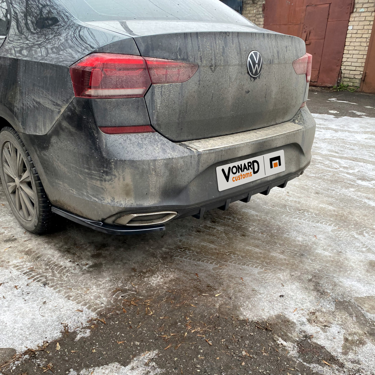 картинка Сплиттеры заднего бампера VW Polo 6 liftback vonard customs 
