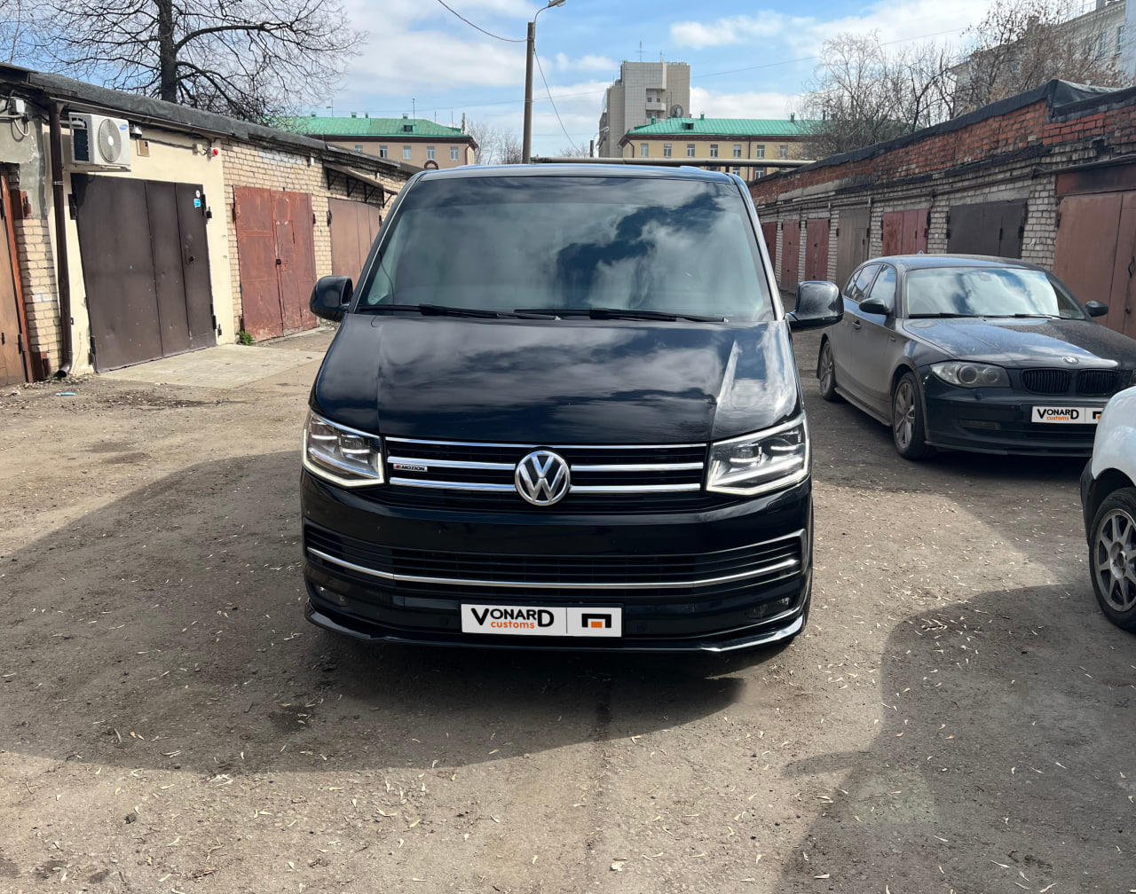 картинка Сплиттер переднего бампера VW T6 (прилегающий) vonard customs 