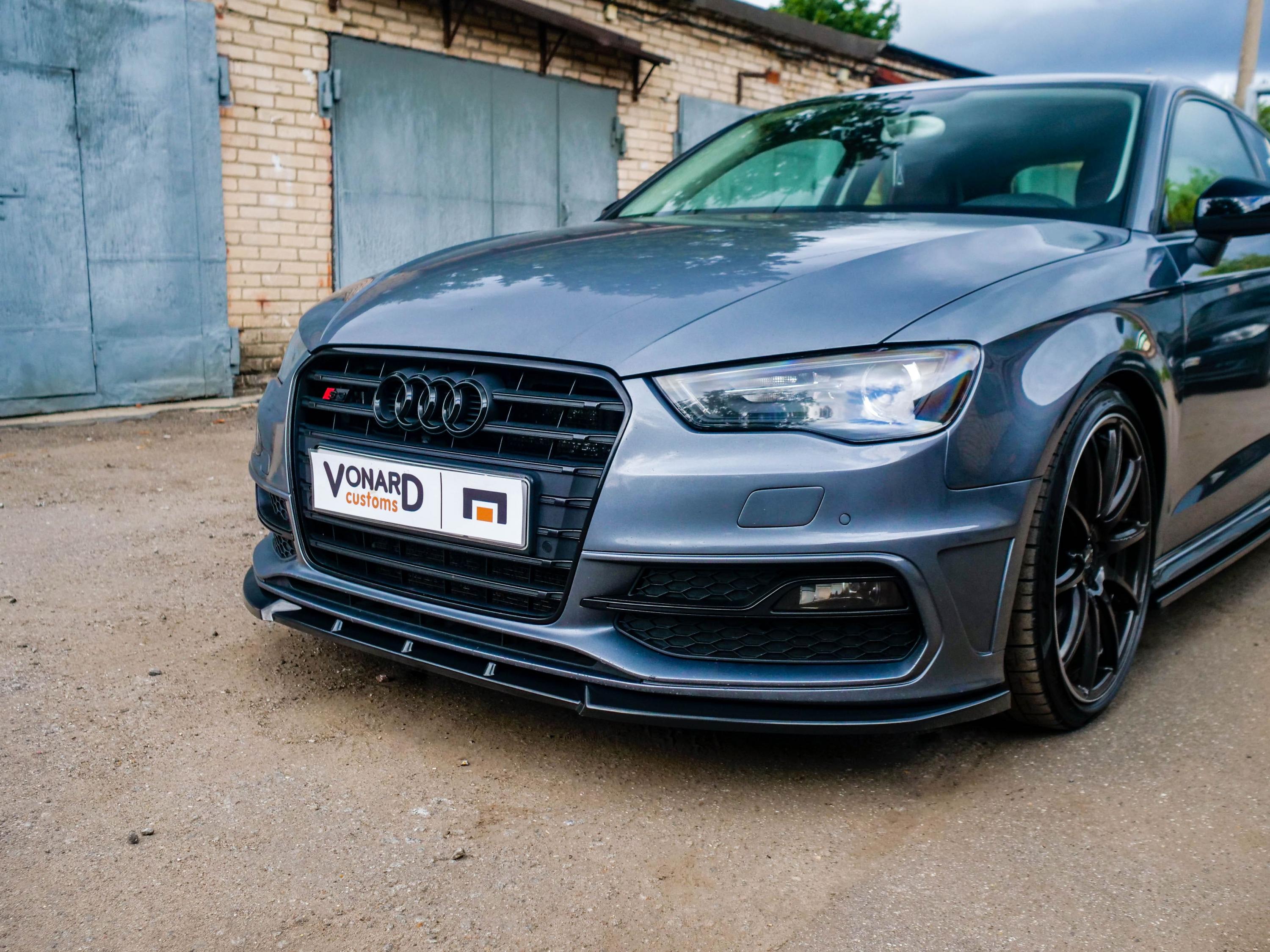 картинка Сплиттер переднего бампера Audi A3 S3 8V S-line Coupe - под покраску vonard customs 