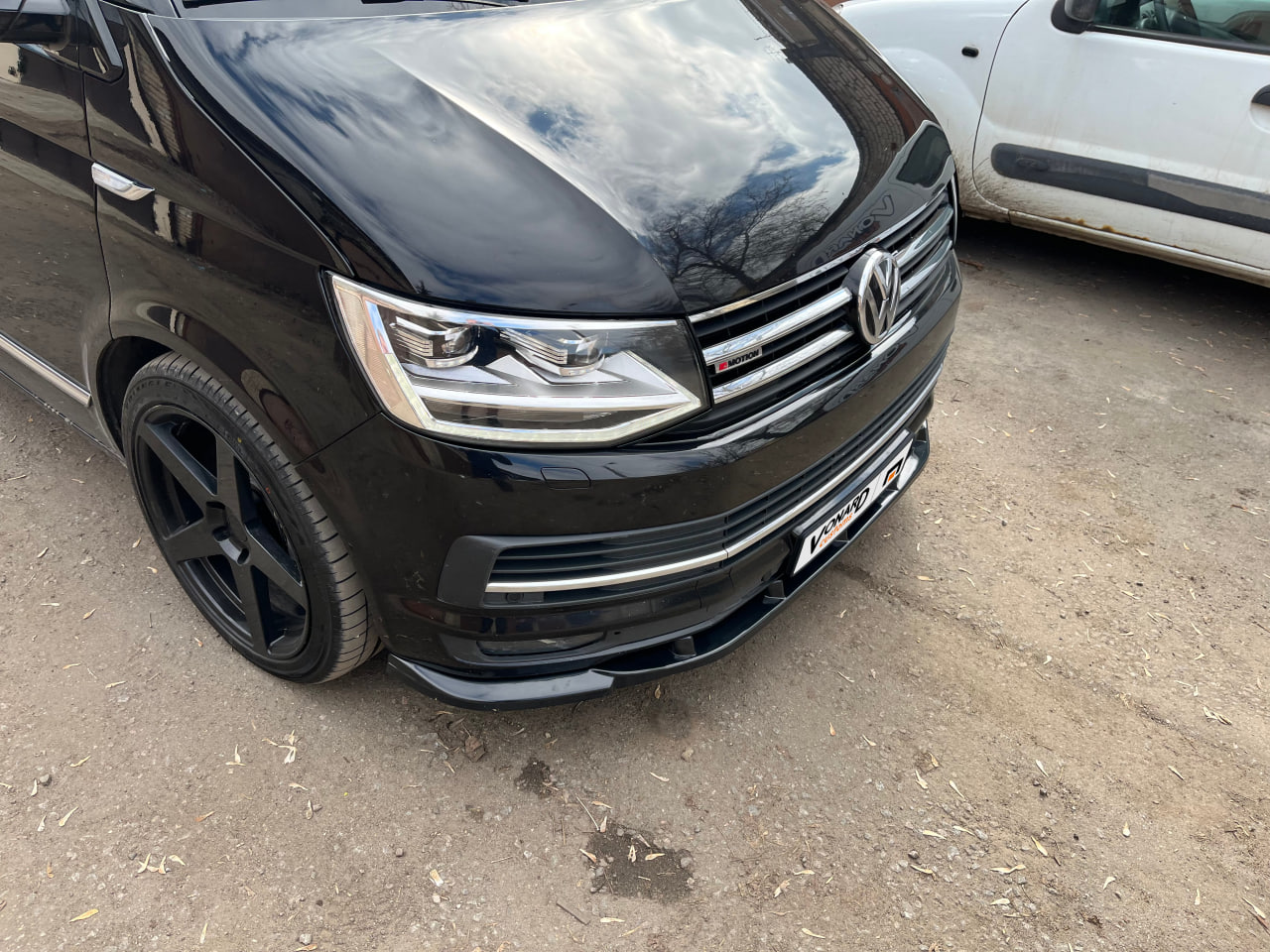 картинка Сплиттер переднего бампера VW T6 (с ребрами) vonard customs 