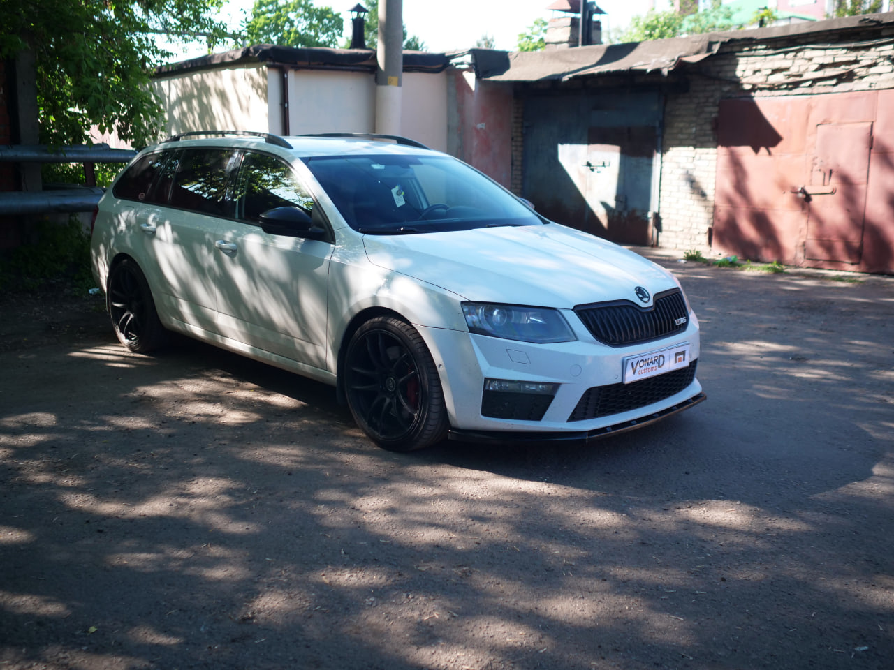 картинка Сплиттер переднего бампера Skoda Octavia 3 A7 RS V1 - под покраску vonard customs 