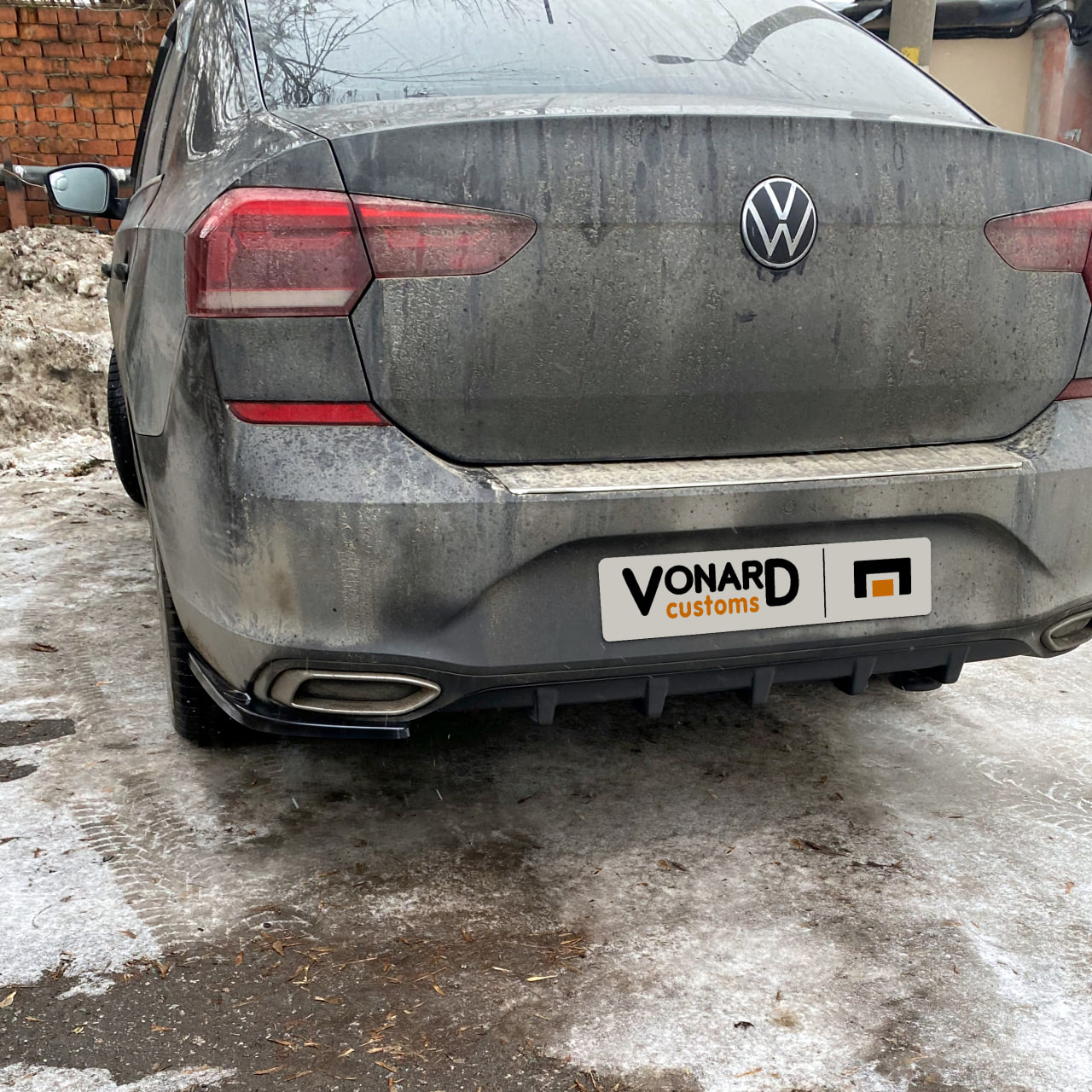 картинка Сплиттеры заднего бампера VW Polo 6 liftback vonard customs 
