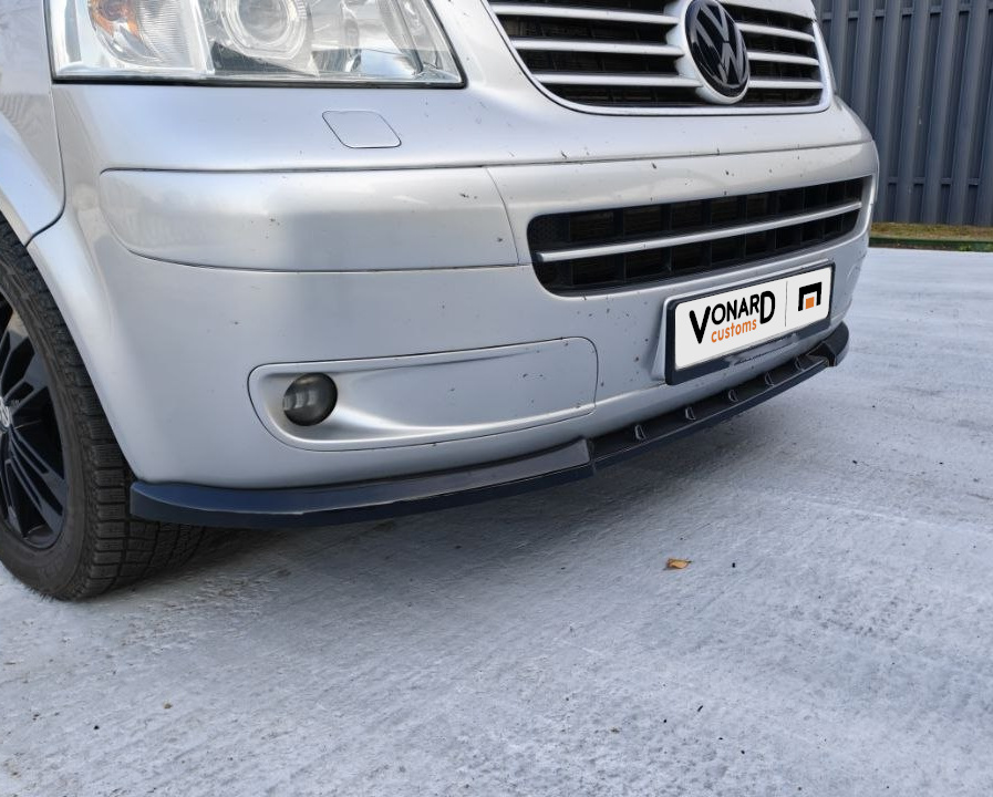 картинка Сплиттер переднего бампера VW T5 Multivan - чёрный металлик vonard customs 