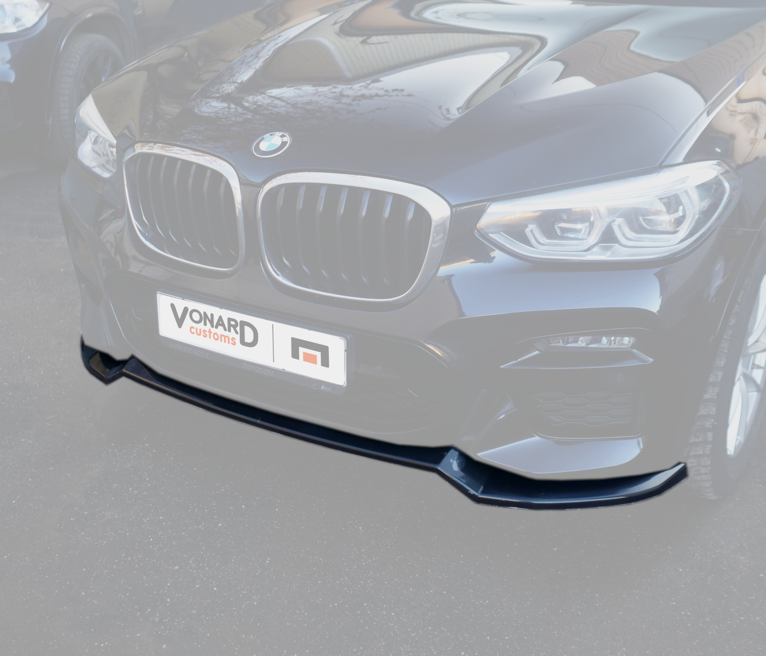 картинка Сплиттер переднего бампера BMW X3 G01 / X4 G02 M-Pack V2 vonard customs 