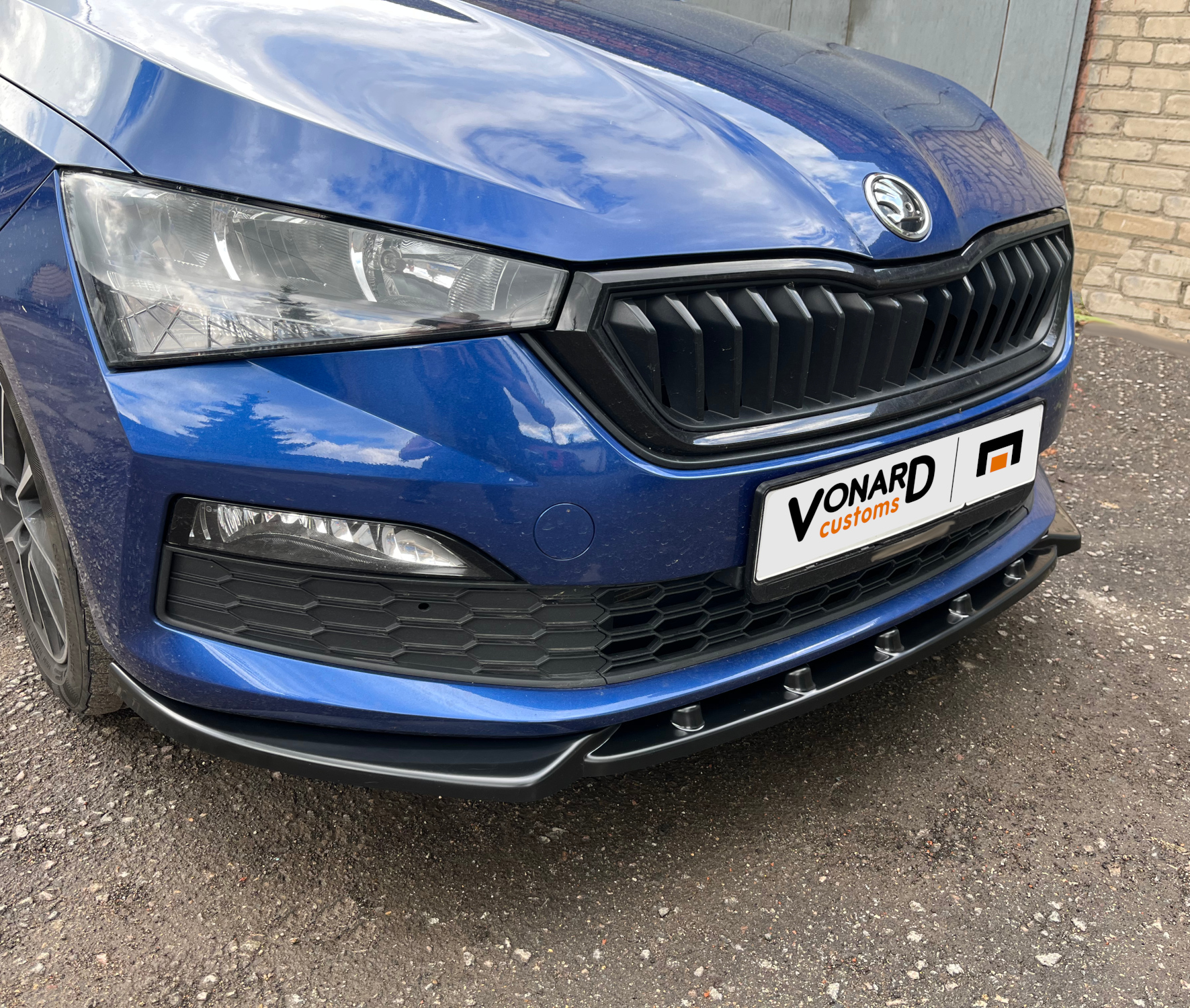 картинка Сплиттер переднего бампера Skoda Rapid 2 - под покраску vonard customs 