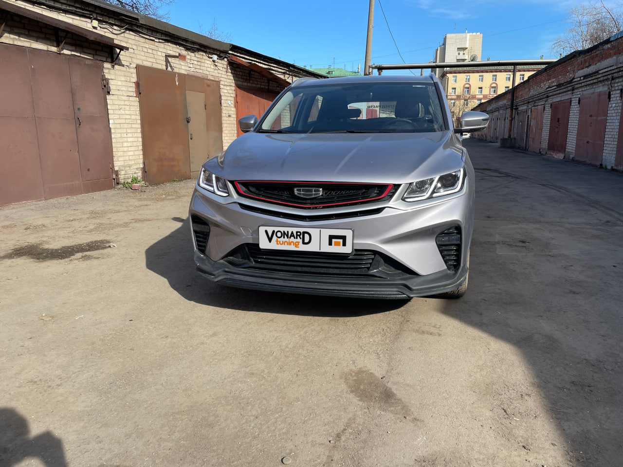 картинка Сплиттер (короткий) переднего бампера Geely Coolray 1 / Belgee X50 vonard customs 