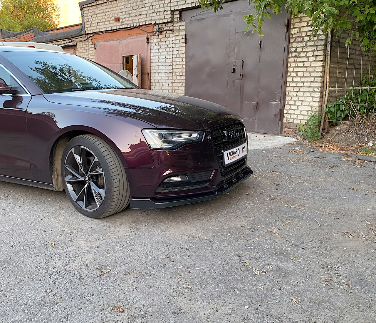 картинка Сплиттер переднего бампера Audi A5 B8.5 8K рестайлинг vonard customs 