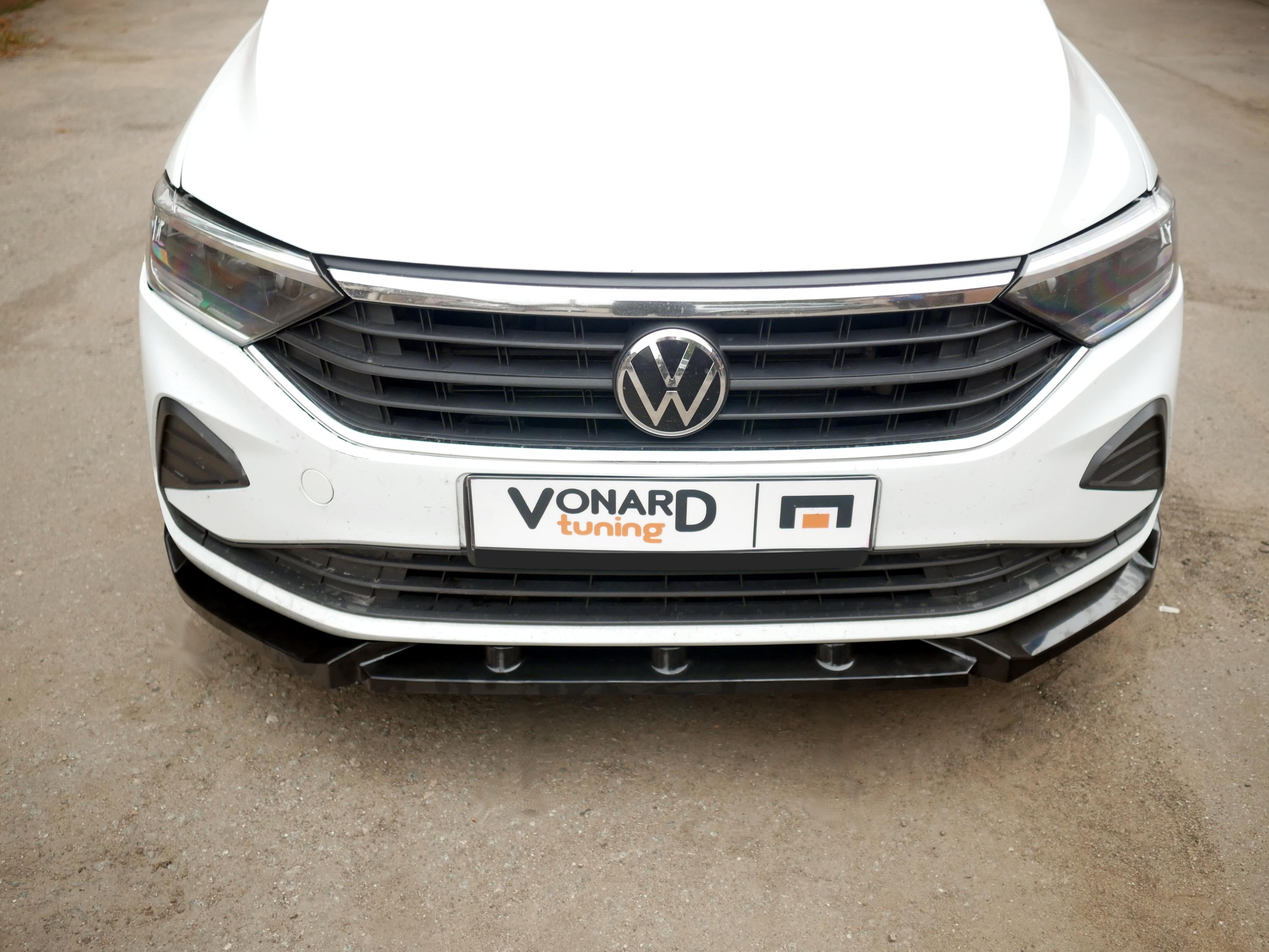 картинка Сплиттер переднего бампера VW Polo 6 liftback vonard customs 