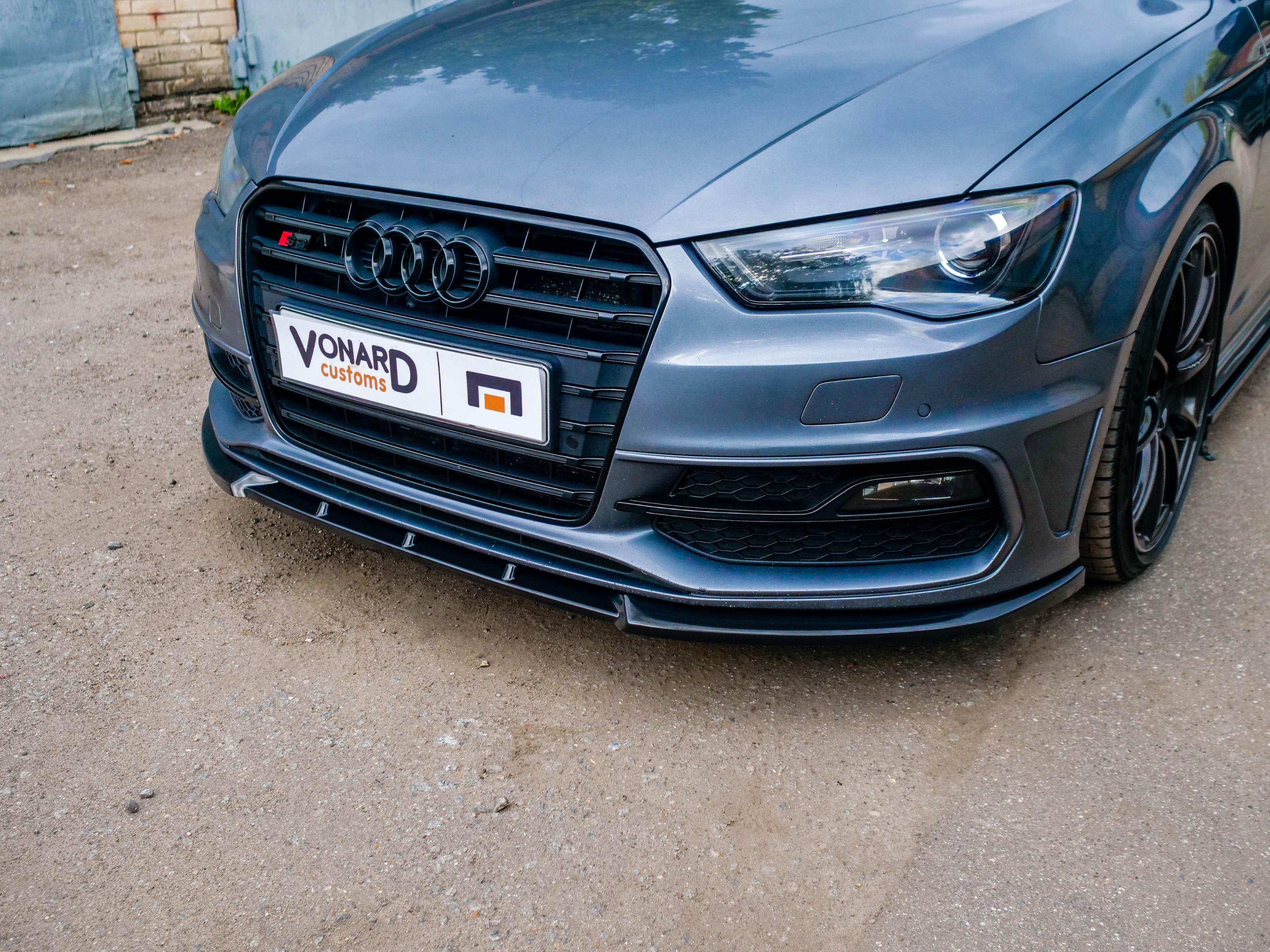 картинка Сплиттер переднего бампера Audi A3 S3 8V S-line Coupe - под покраску vonard customs 