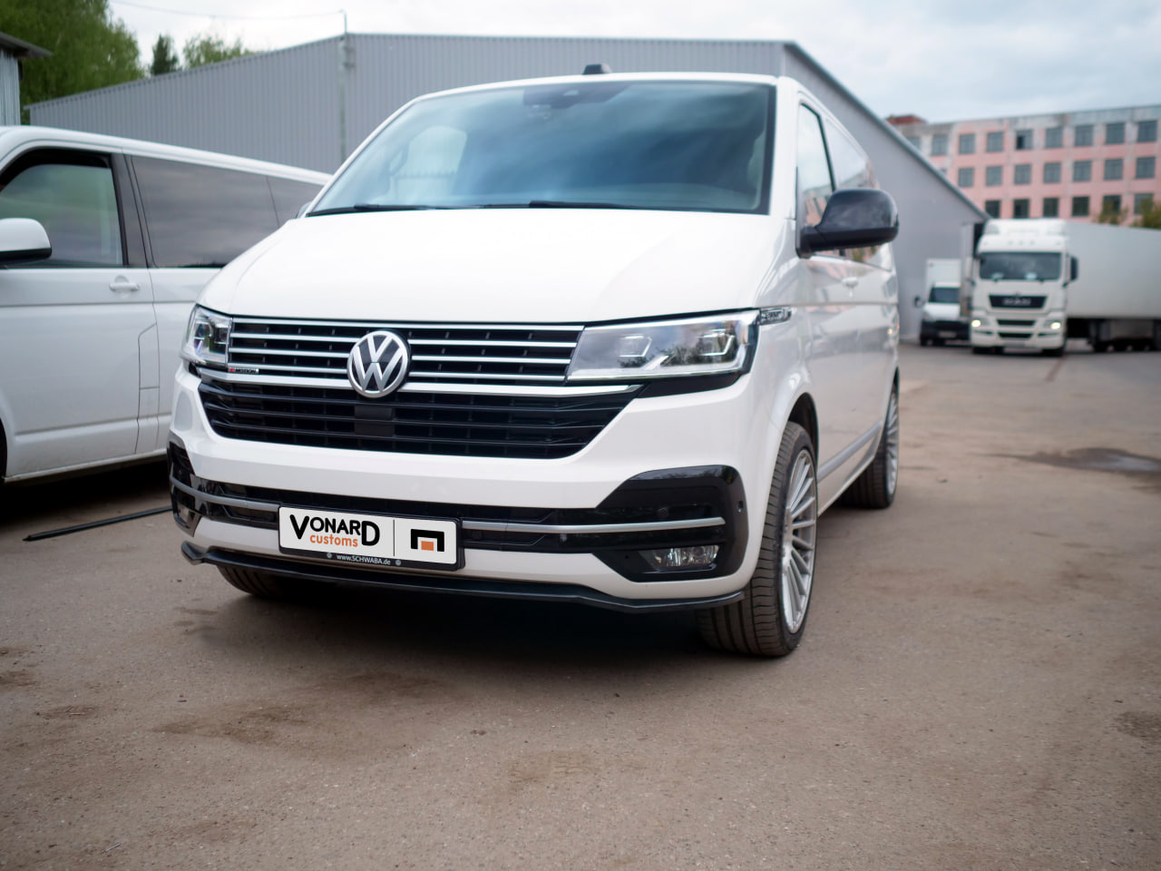 картинка Сплиттер переднего бампера VW T6.1 R-style vonard customs 