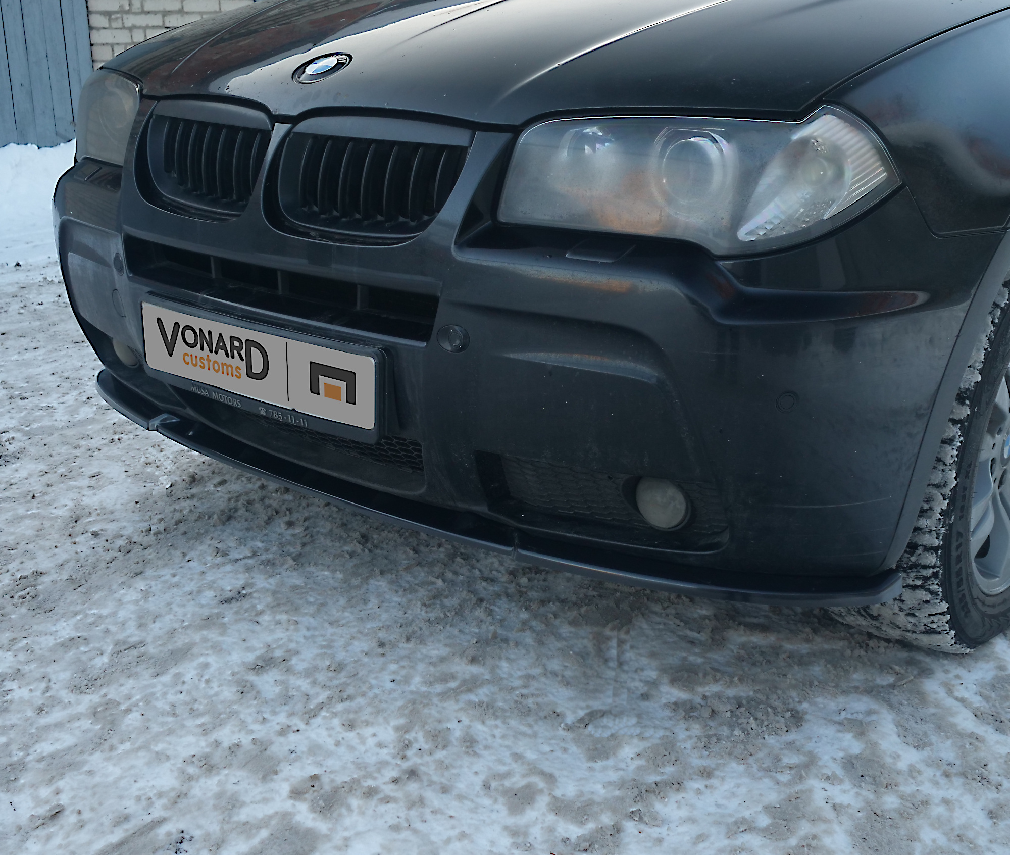 картинка Сплиттер переднего бампера BMW X3 E83 M-Pack vonard customs 