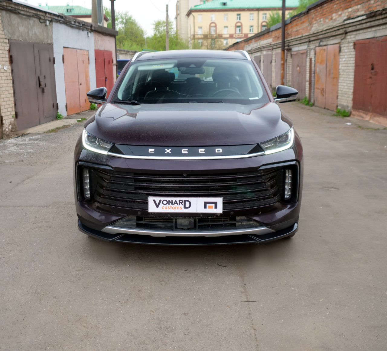 картинка Сплиттер переднего бампера Exeed TXL I рест. vonard customs 